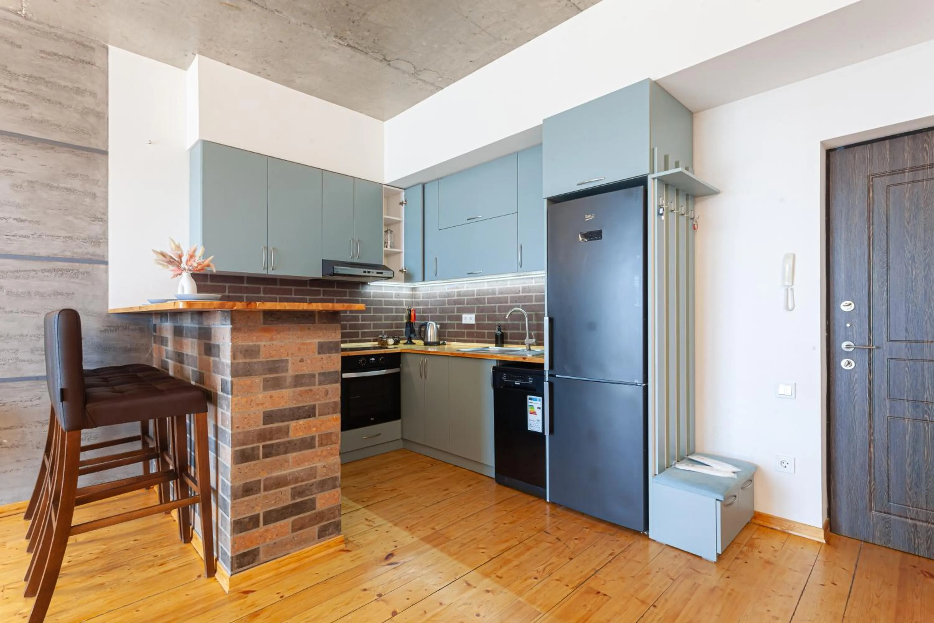 Kitchen or kitchenette in Apart-hotel on Koghbatsi 16