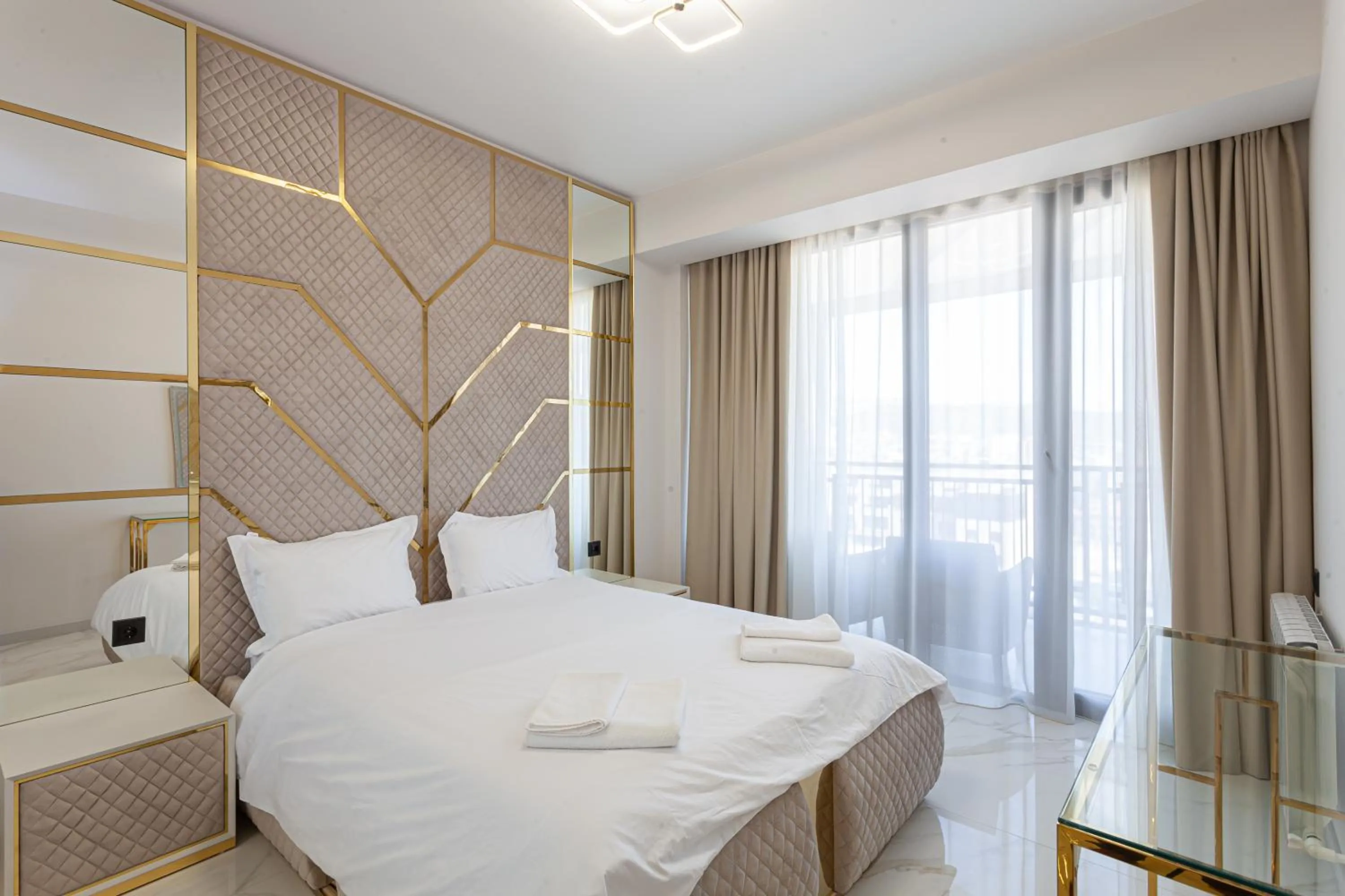 Bedroom, Bed in Apart-hotel on Koghbatsi 16