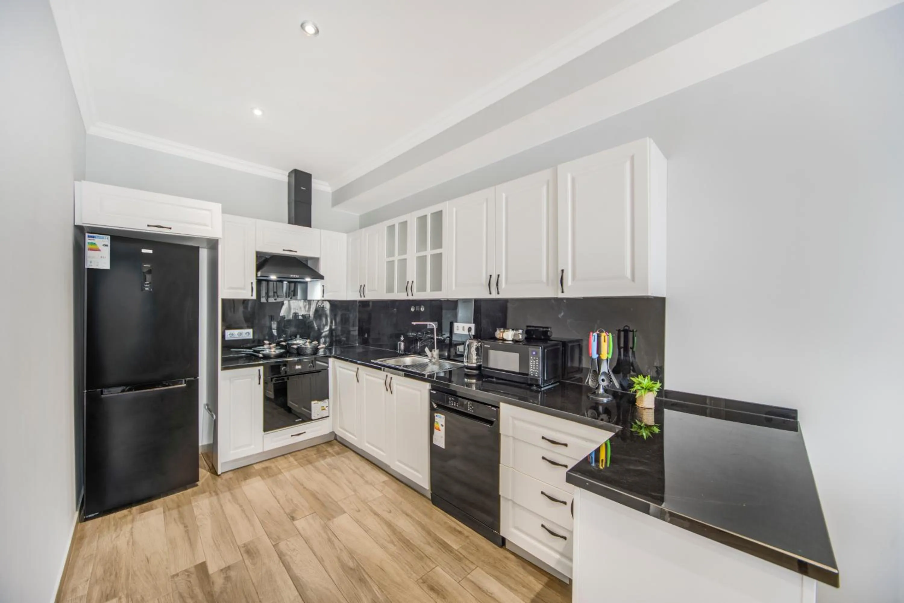 Kitchen or kitchenette in Apart-hotel on Koghbatsi 16