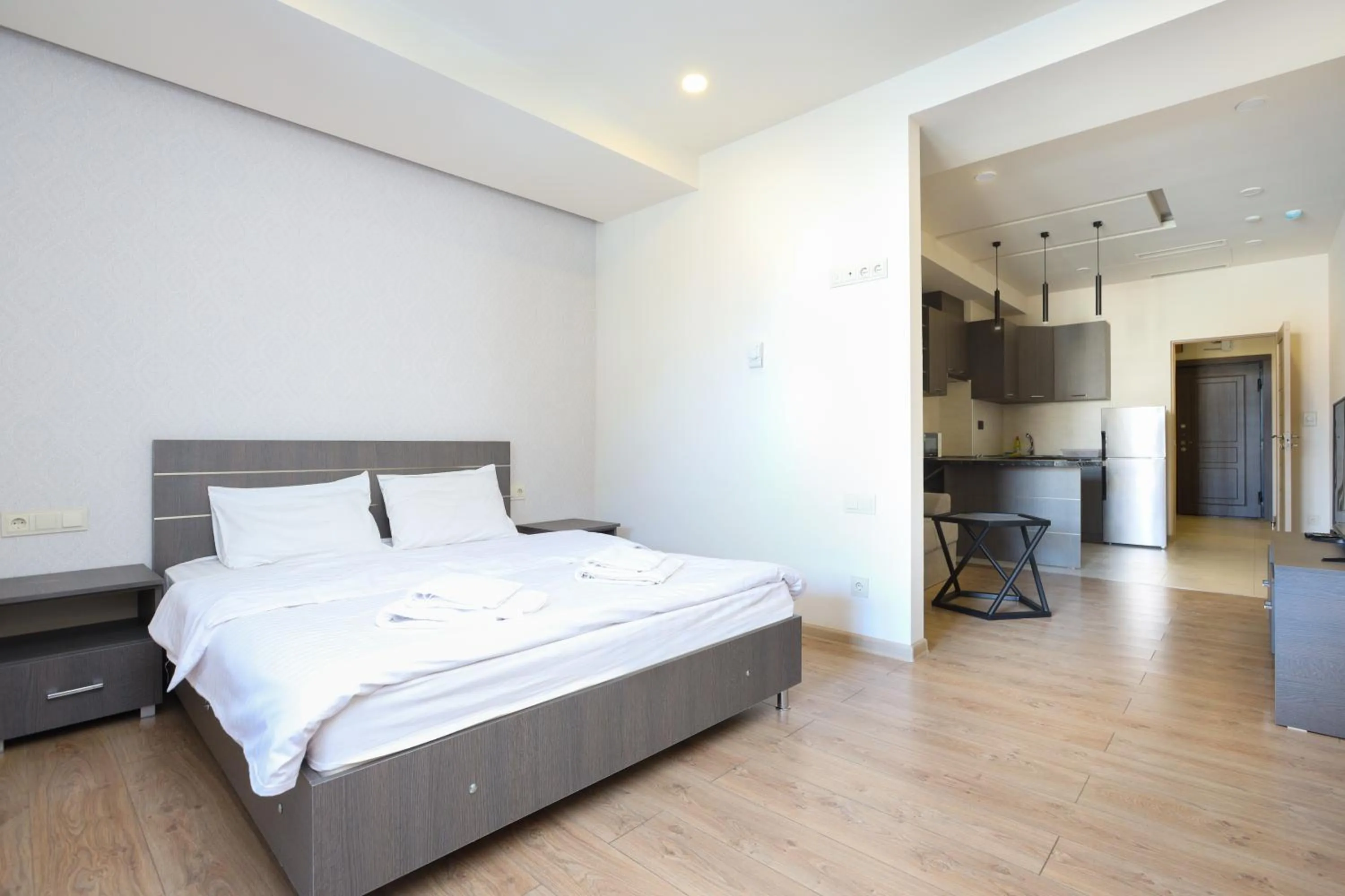 Bedroom, Bed in Apart-hotel on Koghbatsi 16