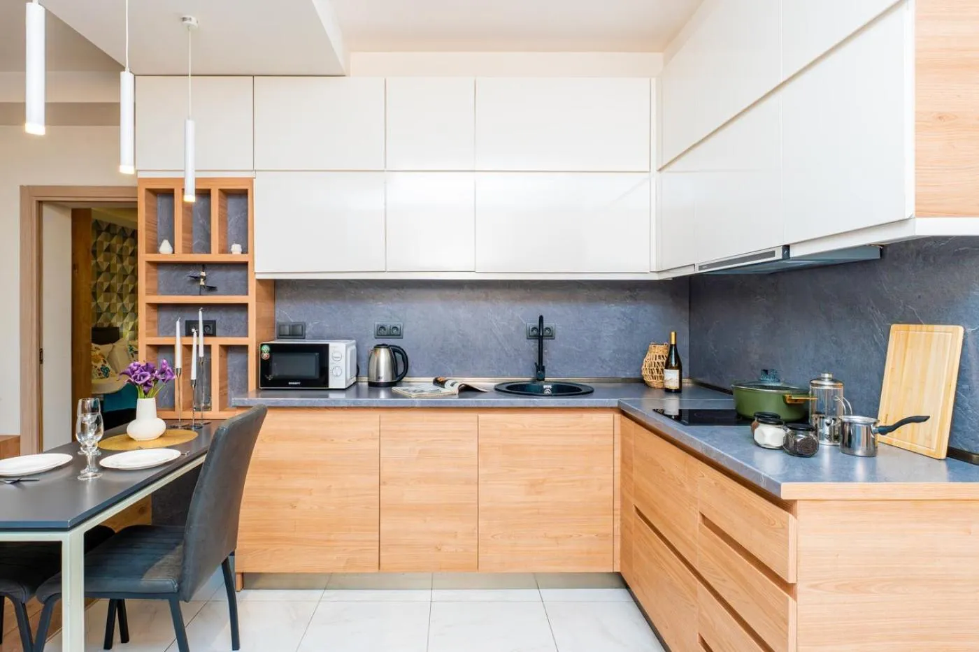 Kitchen or kitchenette in Apart-hotel on Koghbatsi 16