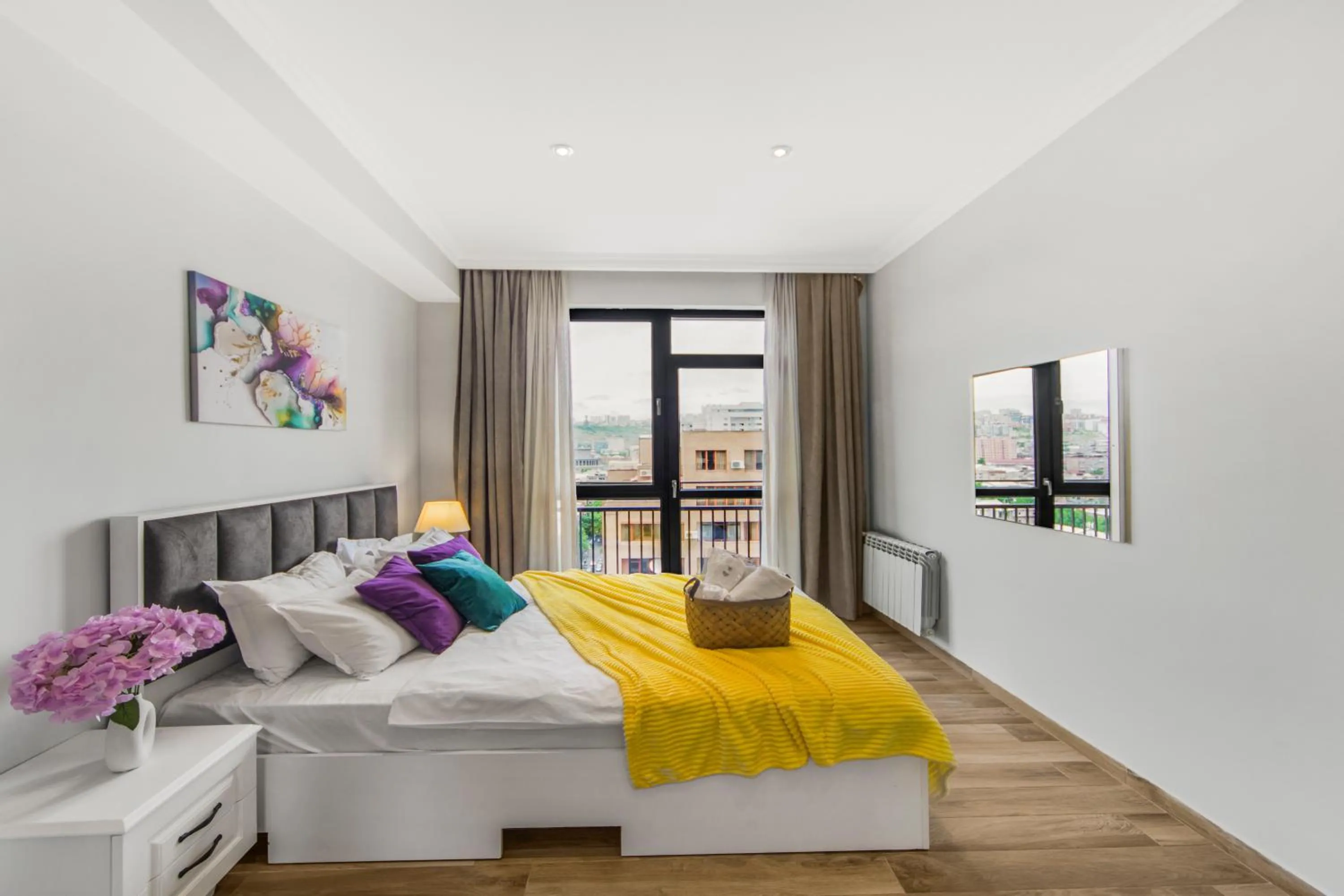 Bed in Apart-hotel on Koghbatsi 16