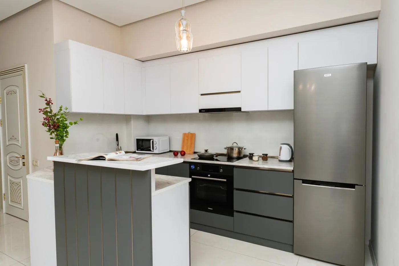 Kitchen or kitchenette in Apart-hotel on Koghbatsi 16