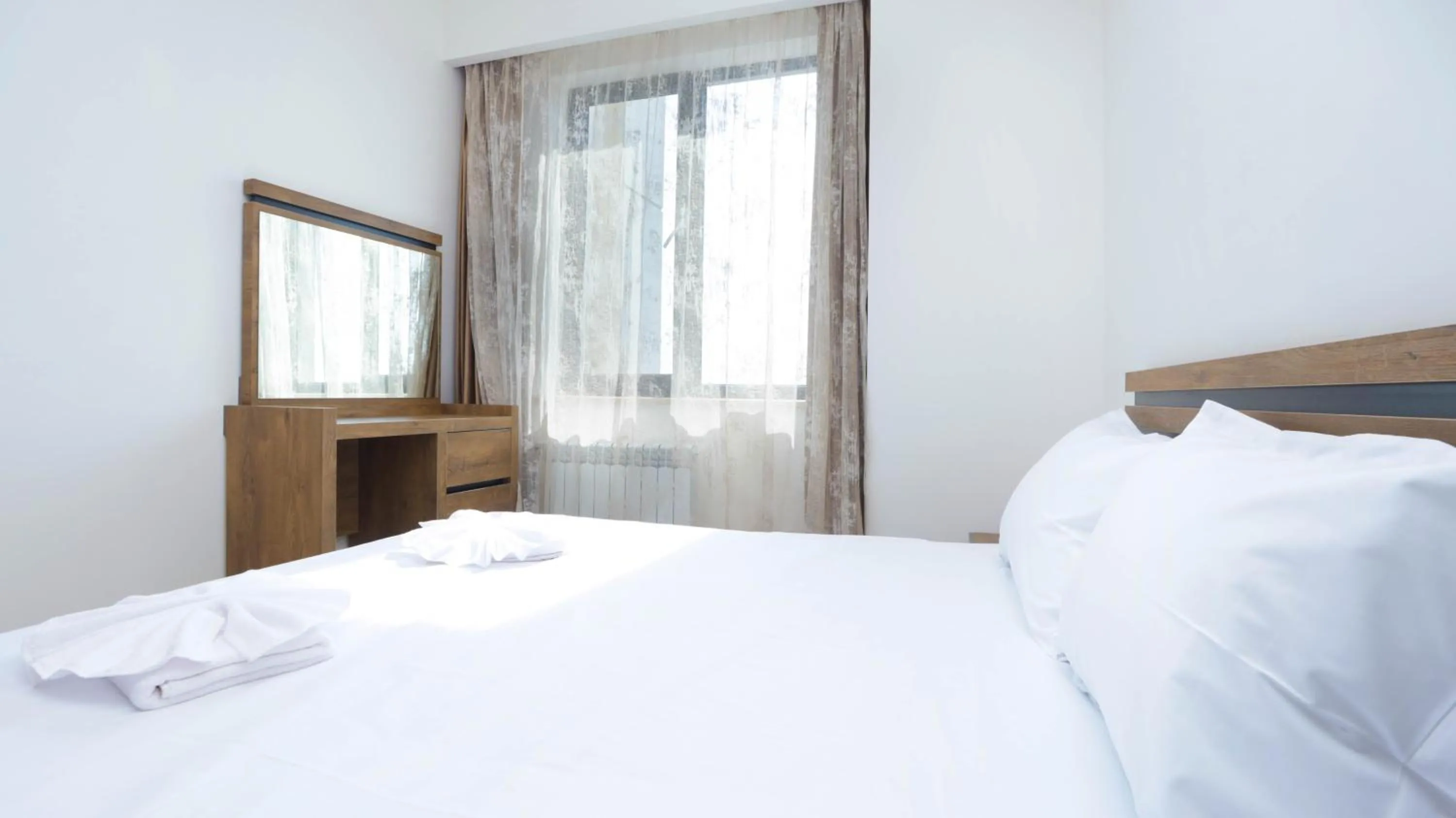 Bedroom, Bed in Apart-hotel on Koghbatsi 16