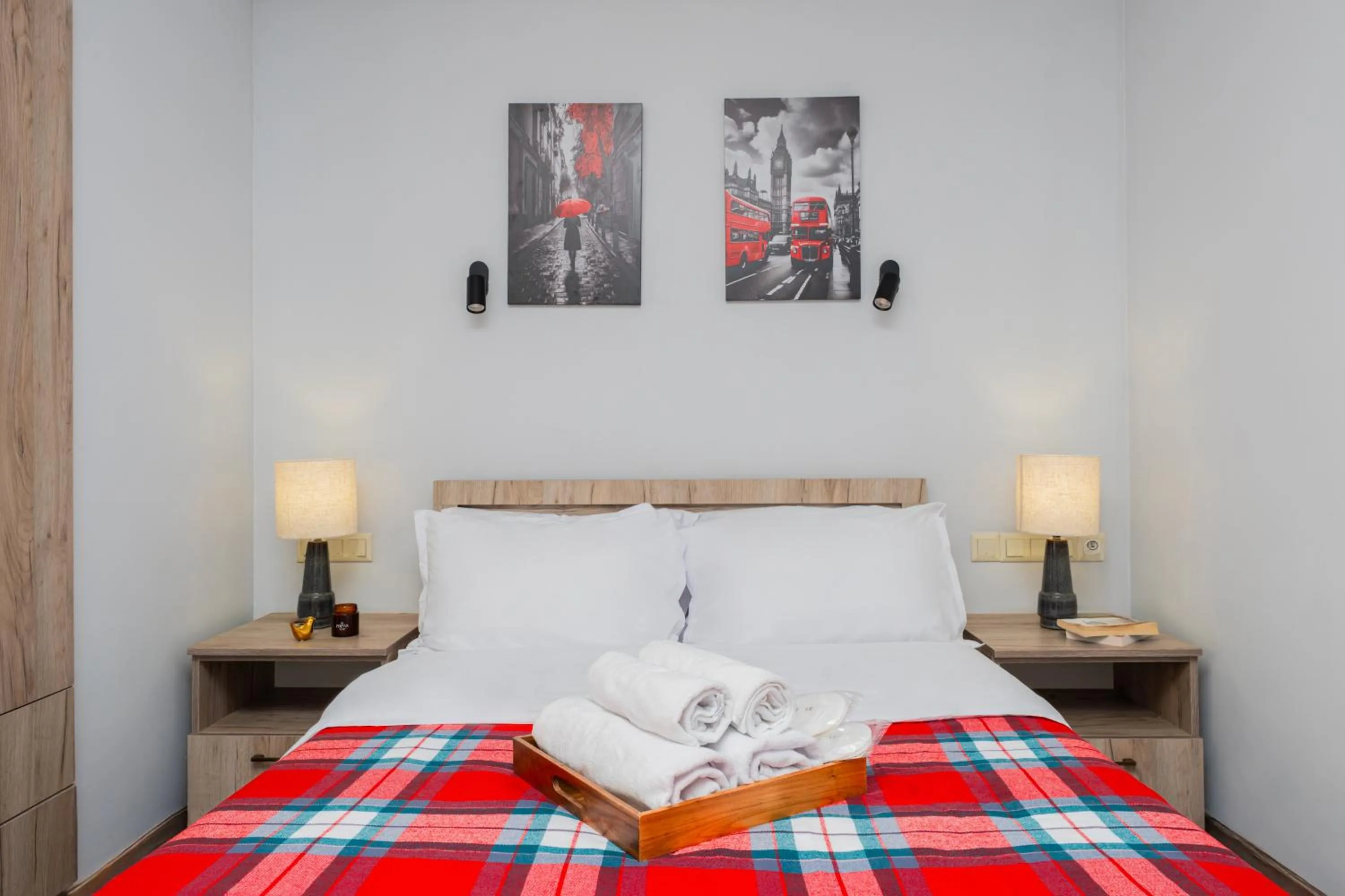 Bedroom, Bed in Apart-hotel on Koghbatsi 16