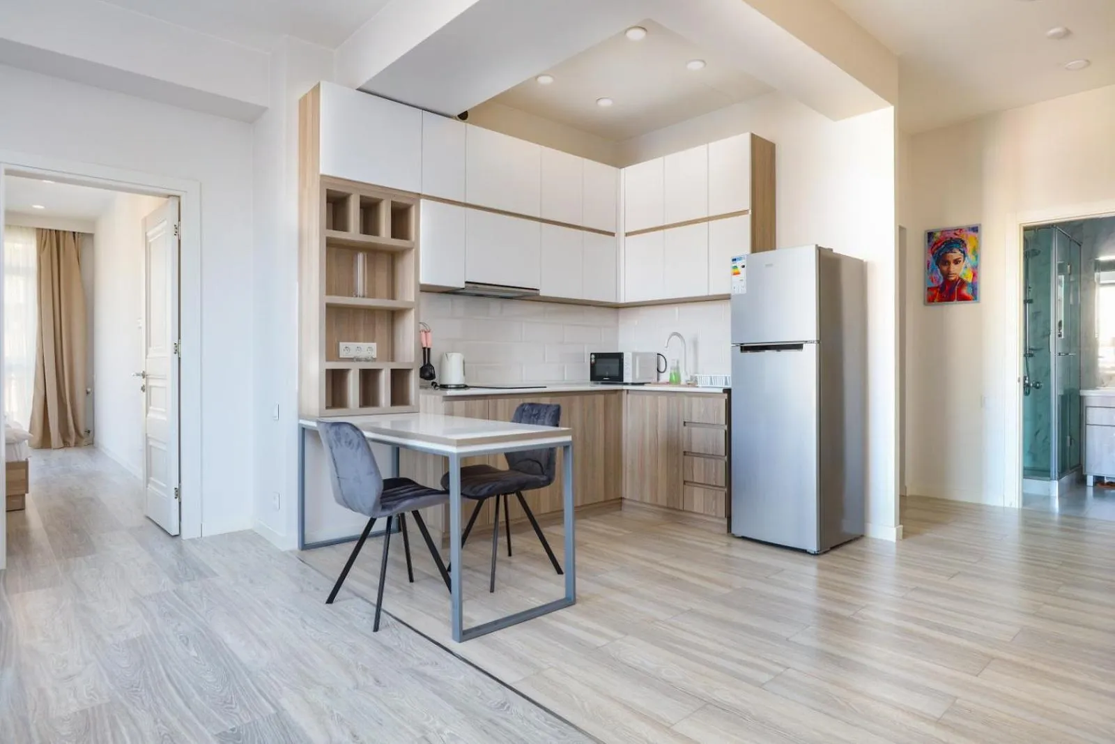 Kitchen or kitchenette in Apart-hotel on Koghbatsi 16