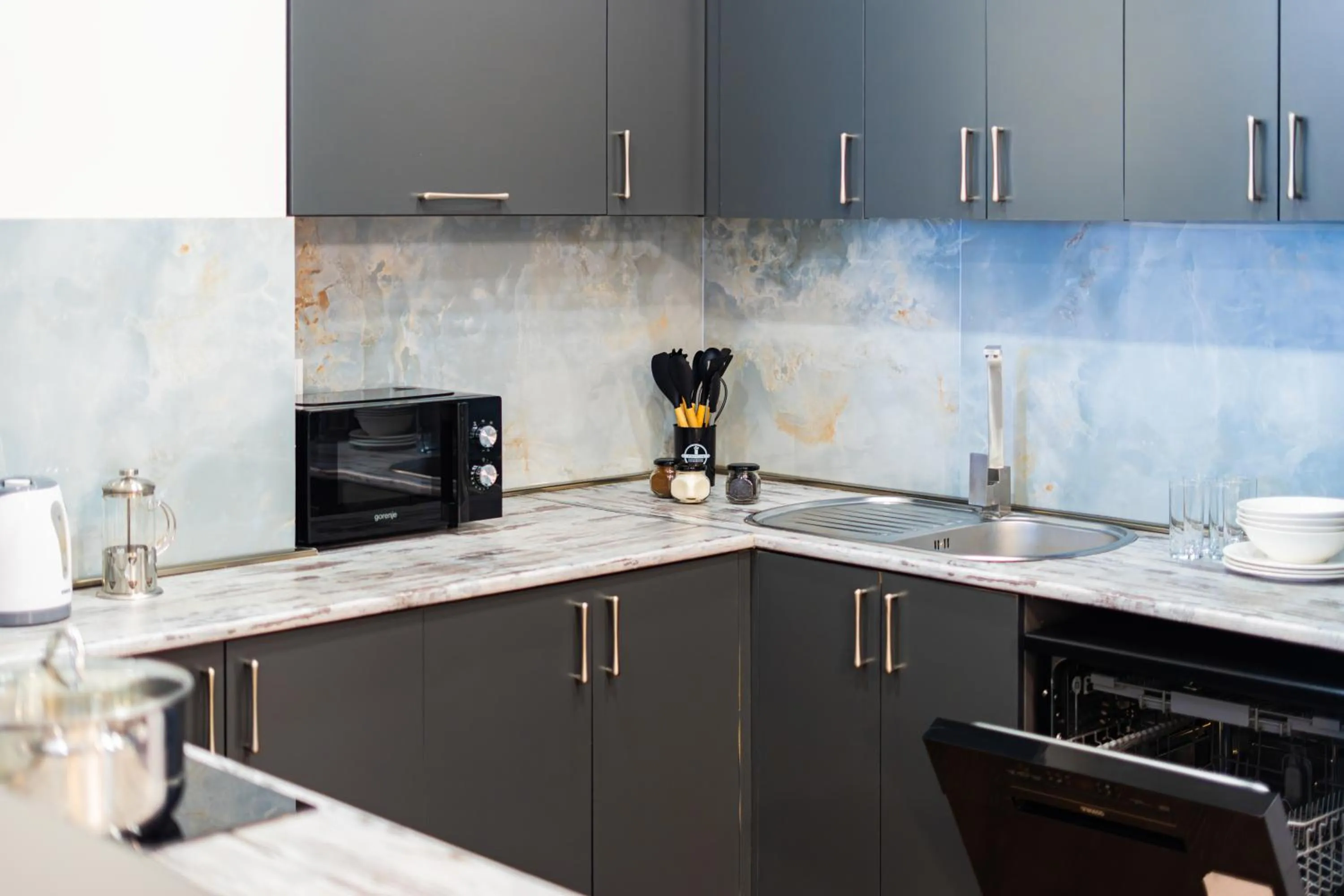 Kitchen or kitchenette in Apart-hotel on Koghbatsi 16