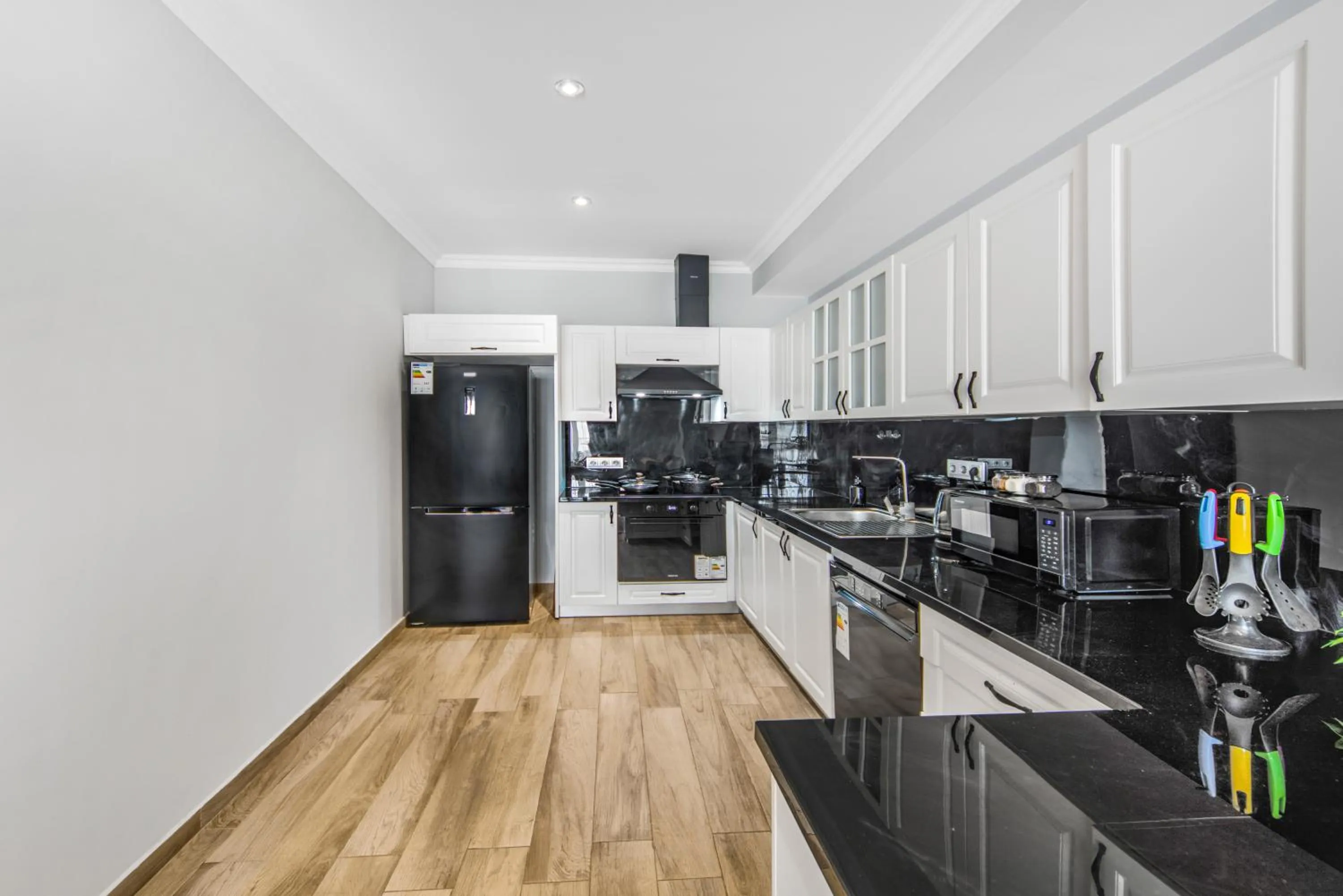 Kitchen or kitchenette in Apart-hotel on Koghbatsi 16