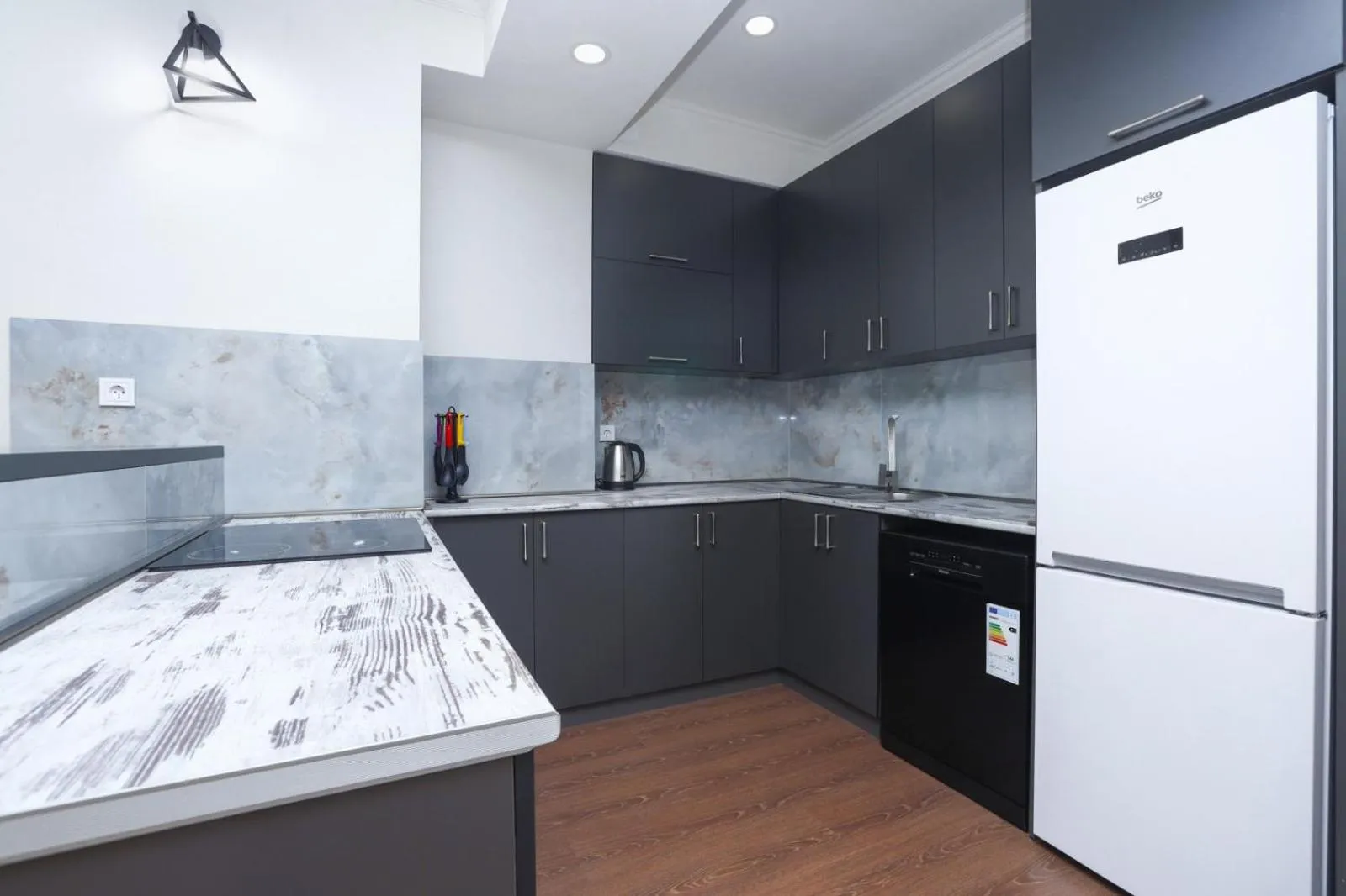 Kitchen or kitchenette in Apart-hotel on Koghbatsi 16