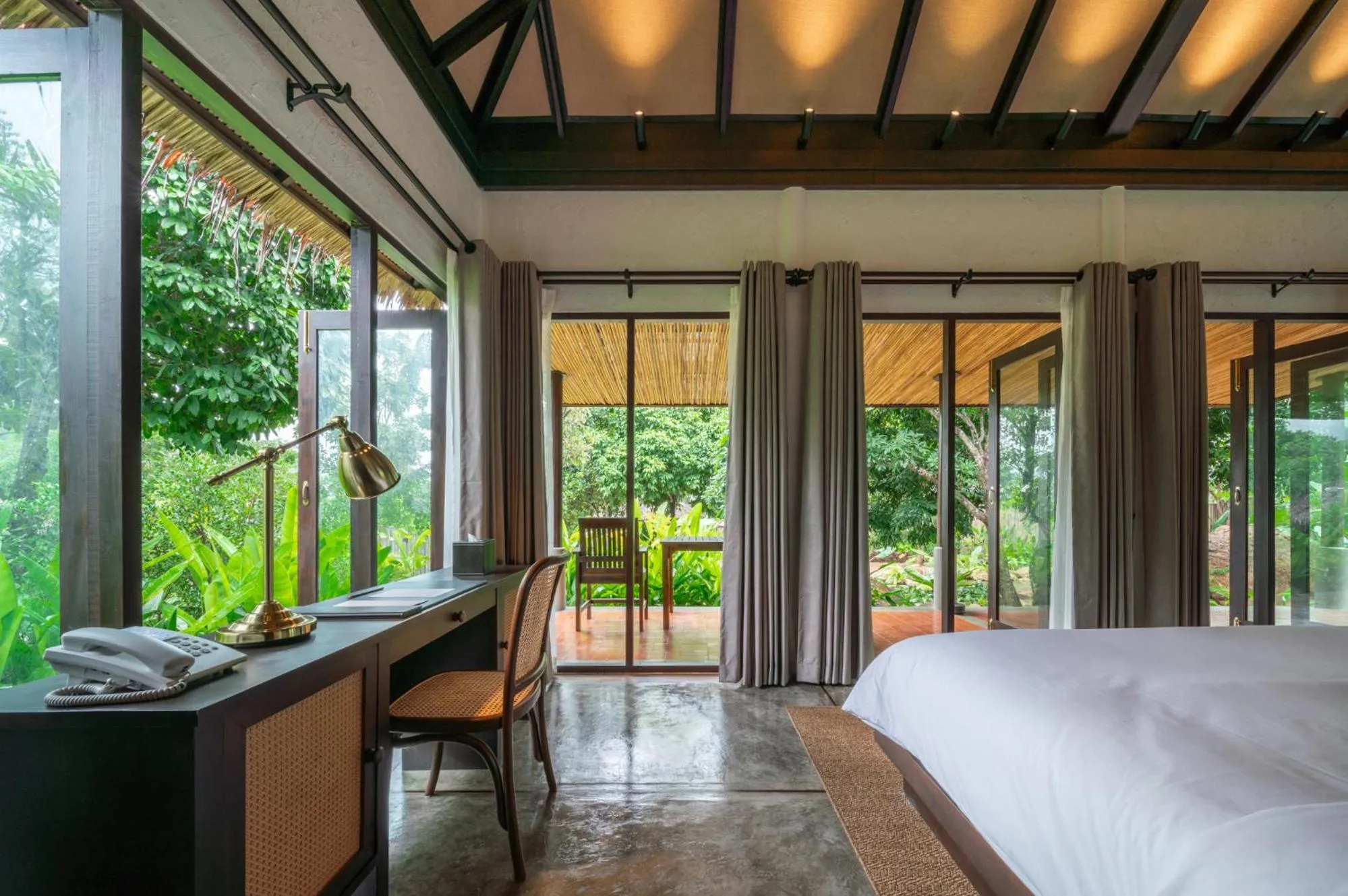 Seating area, Bed in Phapok Eco Resort