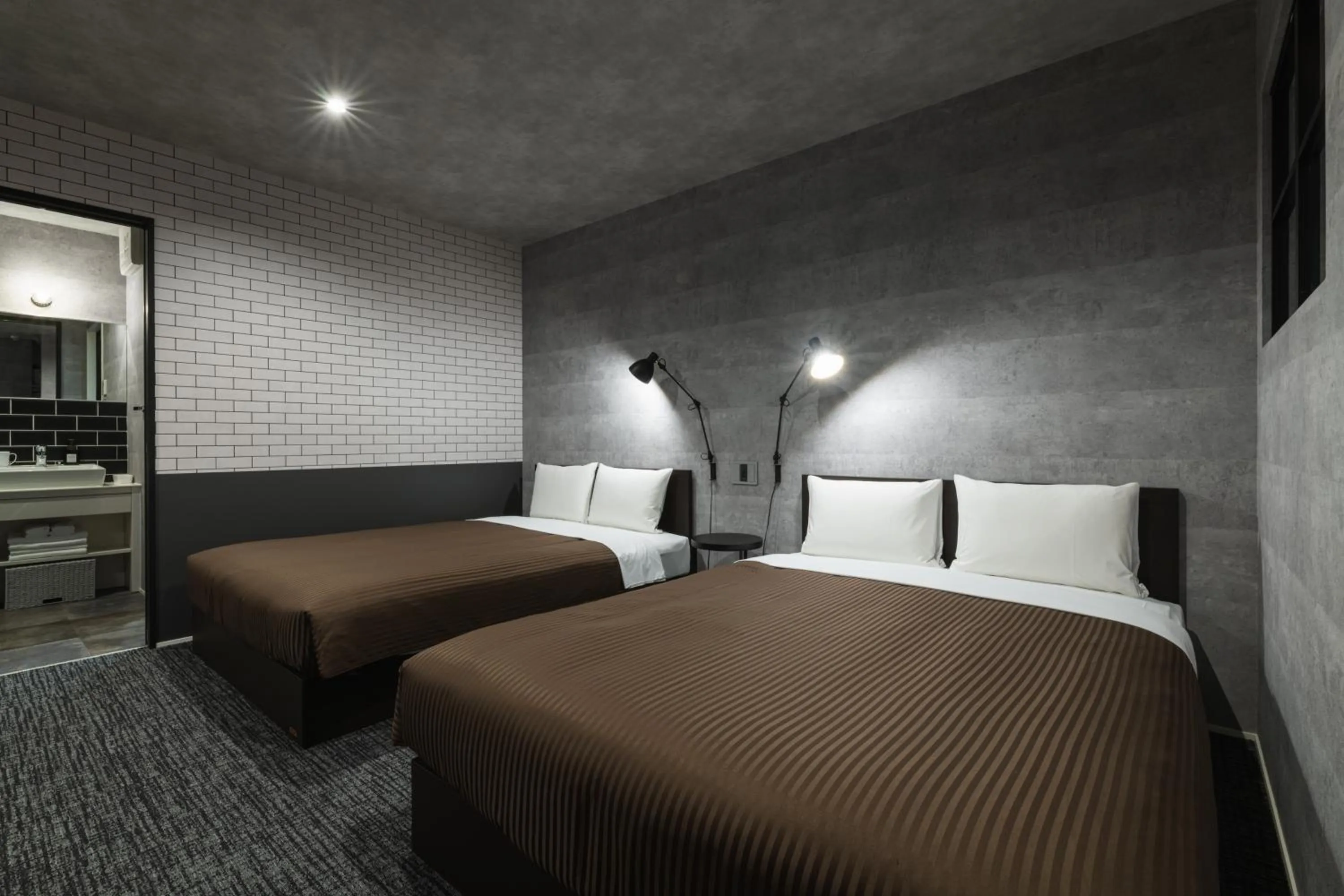 Photo of the whole room, Bed in HOTEL All Stay Hakata Kukodori