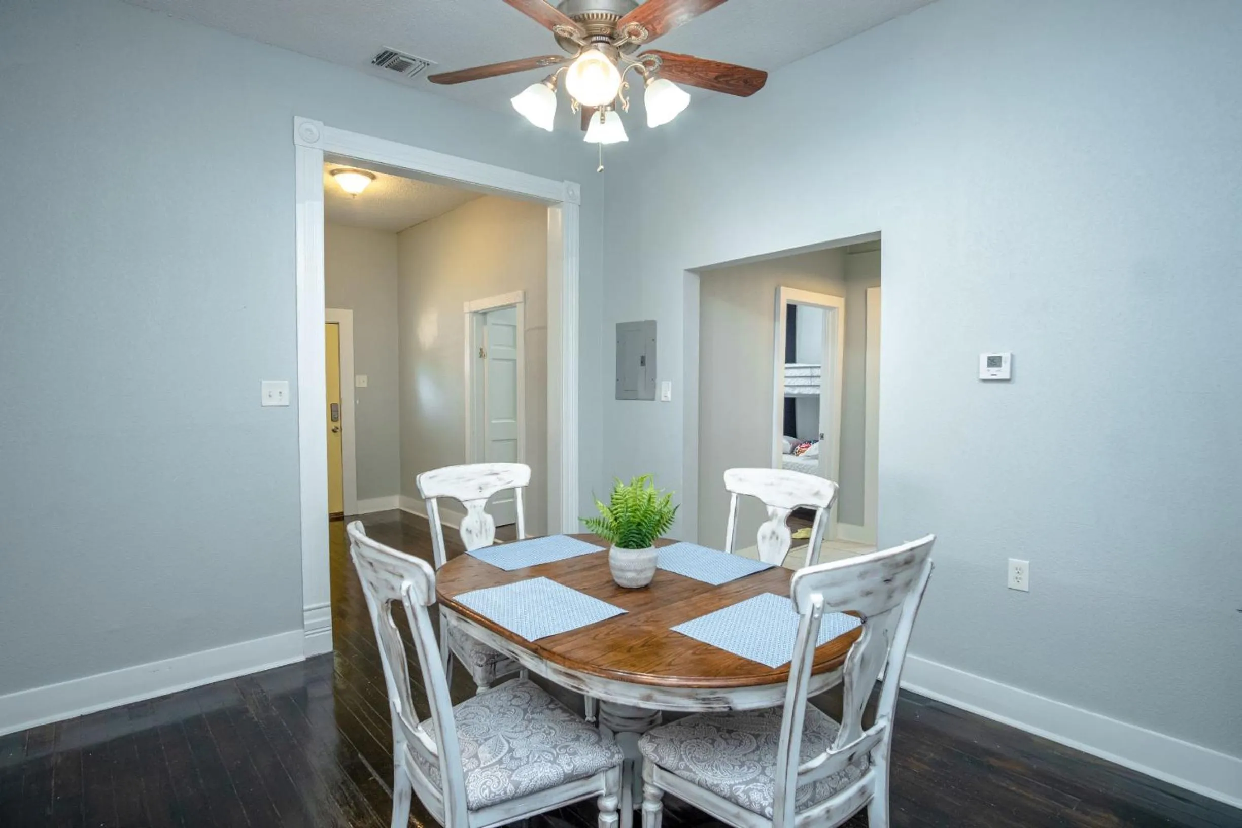 Dining area in Remodeled Historic 2BR 1BA House Near Downtown