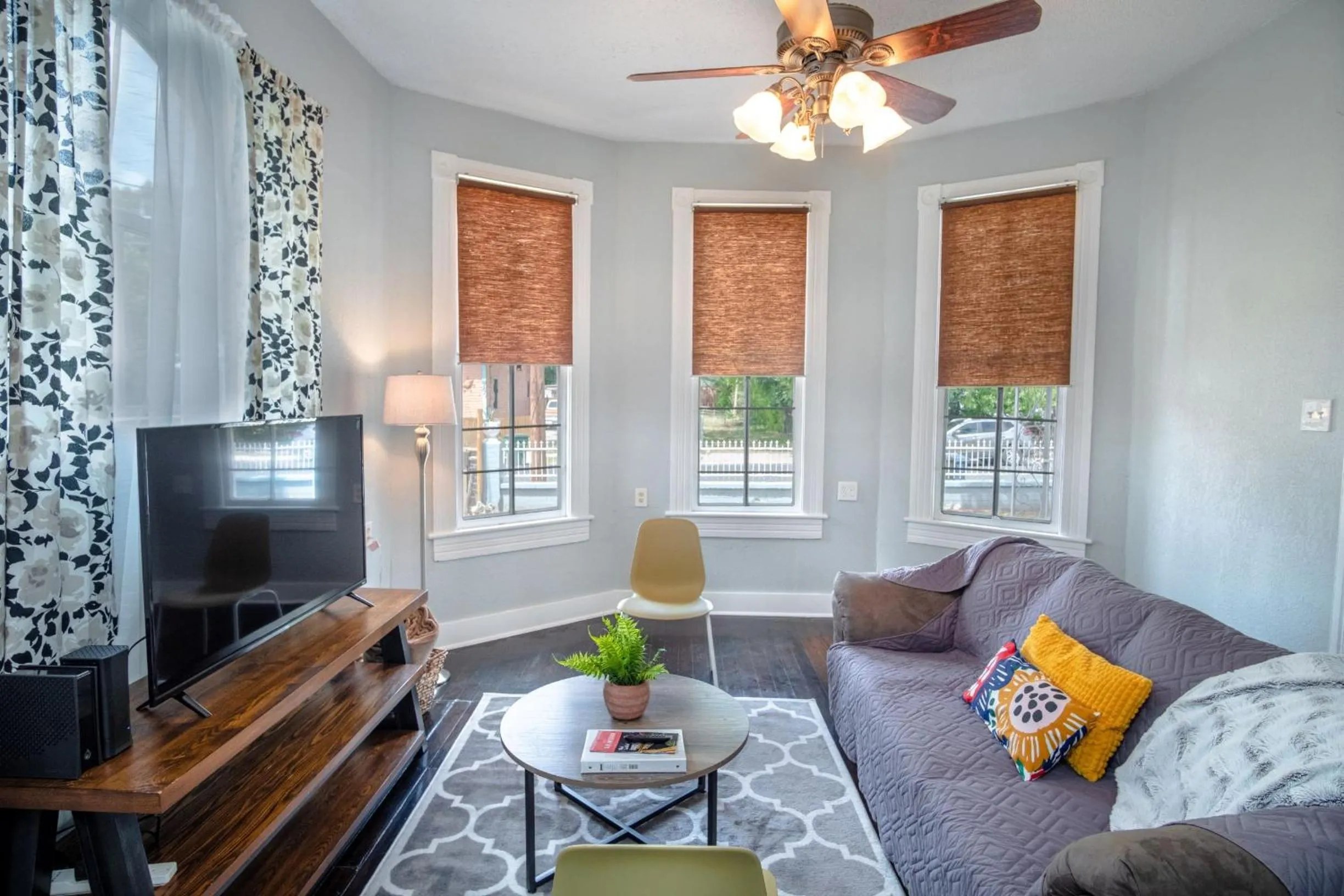 Living room in Remodeled Historic 2BR 1BA House Near Downtown
