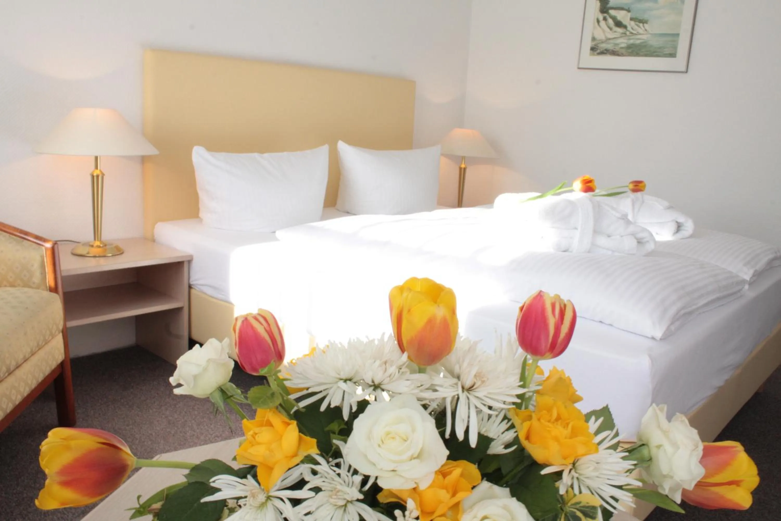 Bedroom, Bed in Lindenhotel Stralsund