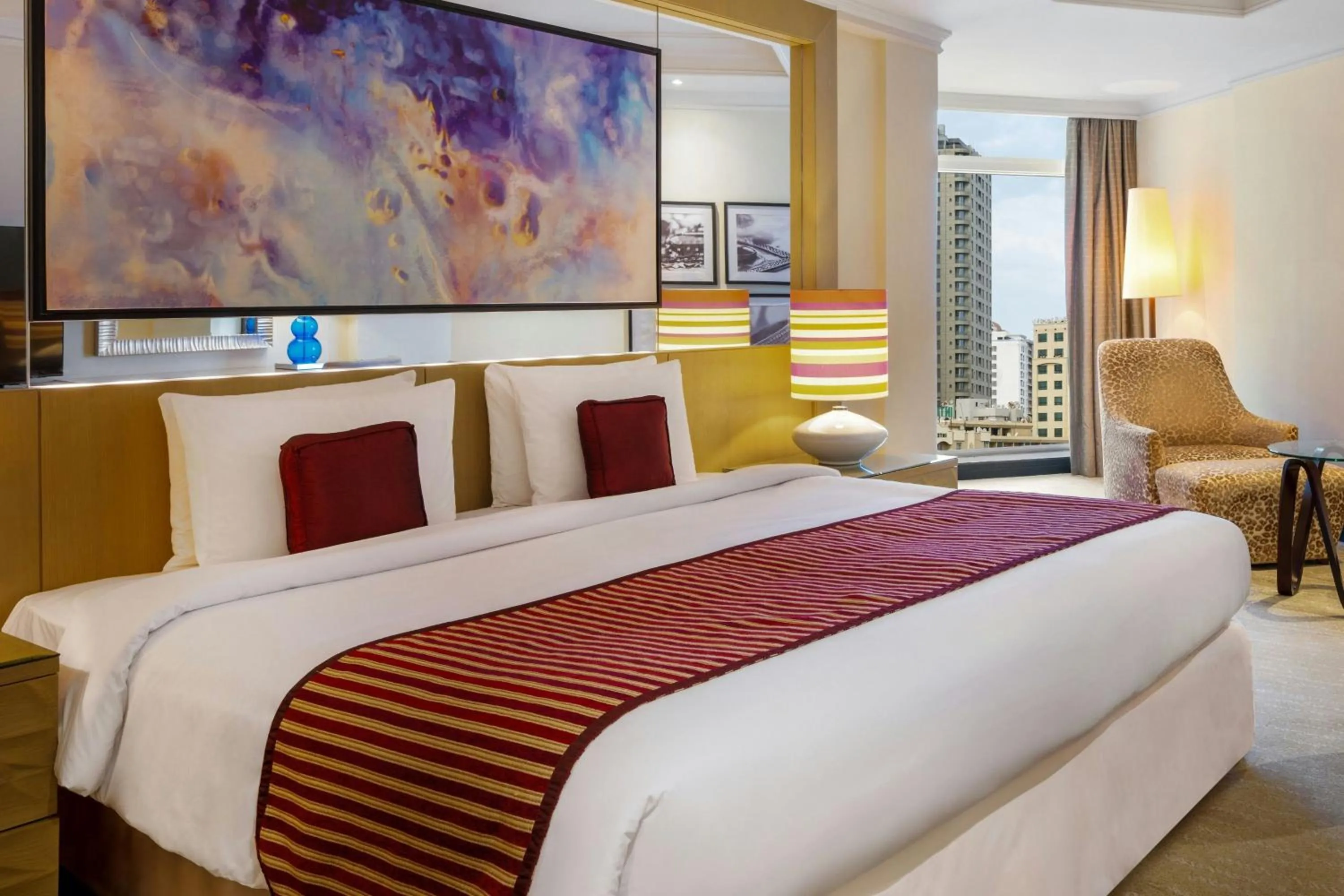 Photo of the whole room, Bed in Gulf Hotel Bahrain Convention and SPA