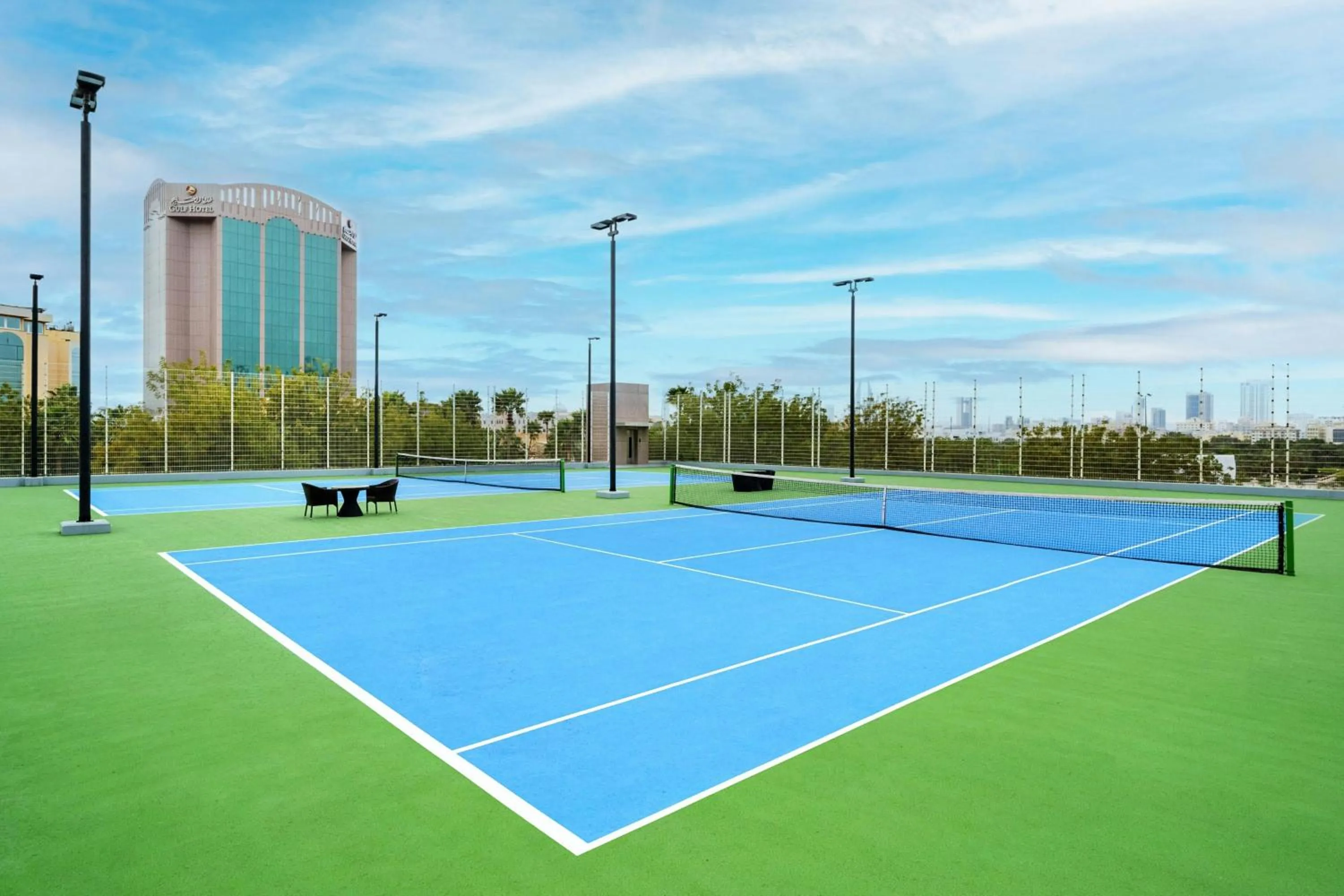 Tennis court in Gulf Hotel Bahrain Convention and SPA