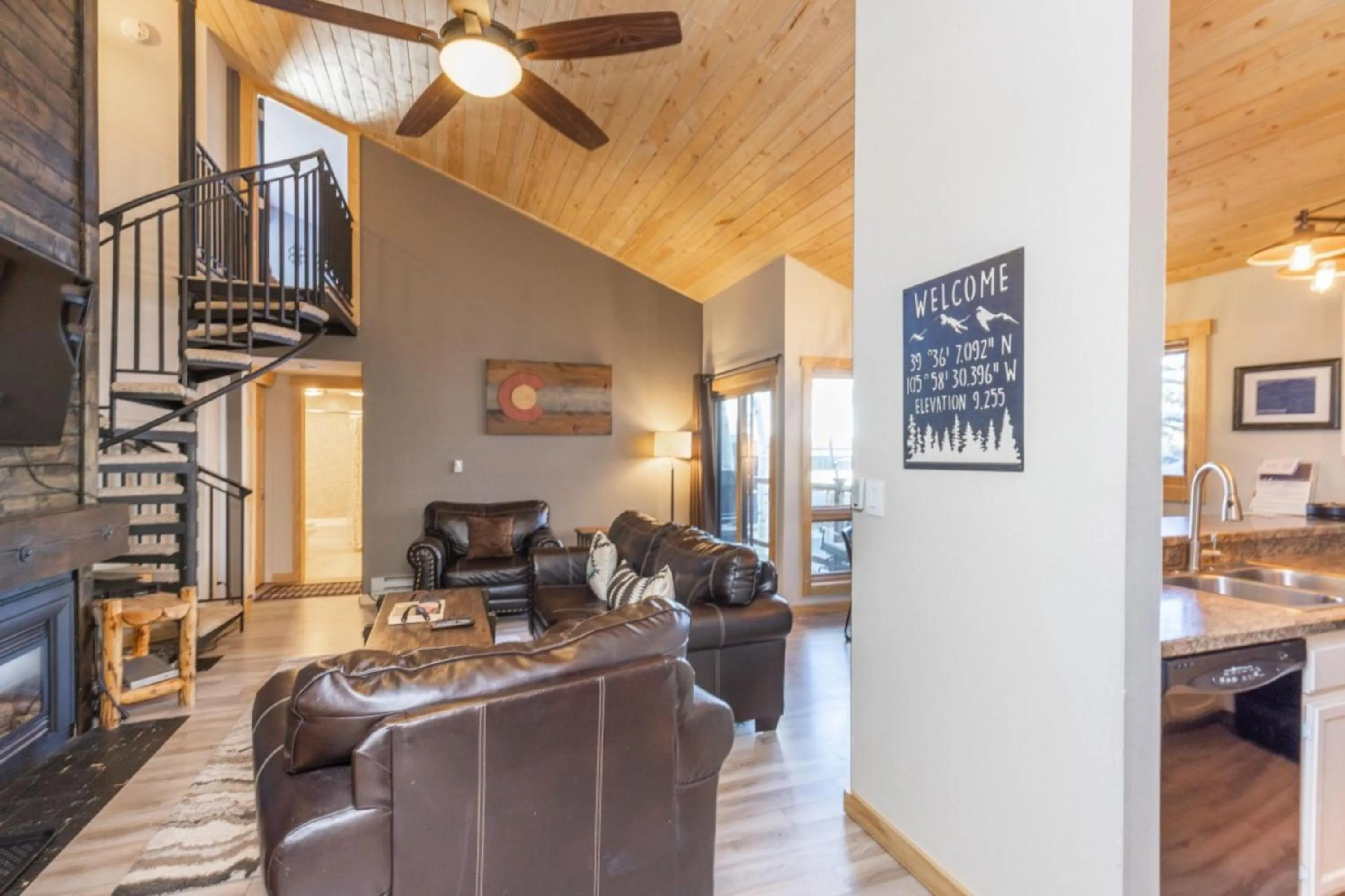 Living room in Flying Dutchman by Summit County Mountain Retreats