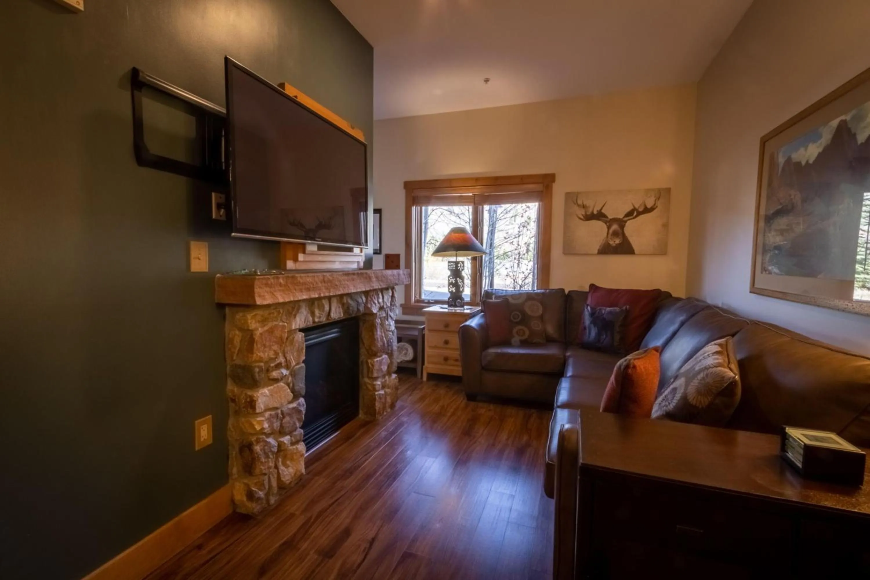 Living room in Expedition Station by Summit County Mountain Retreats