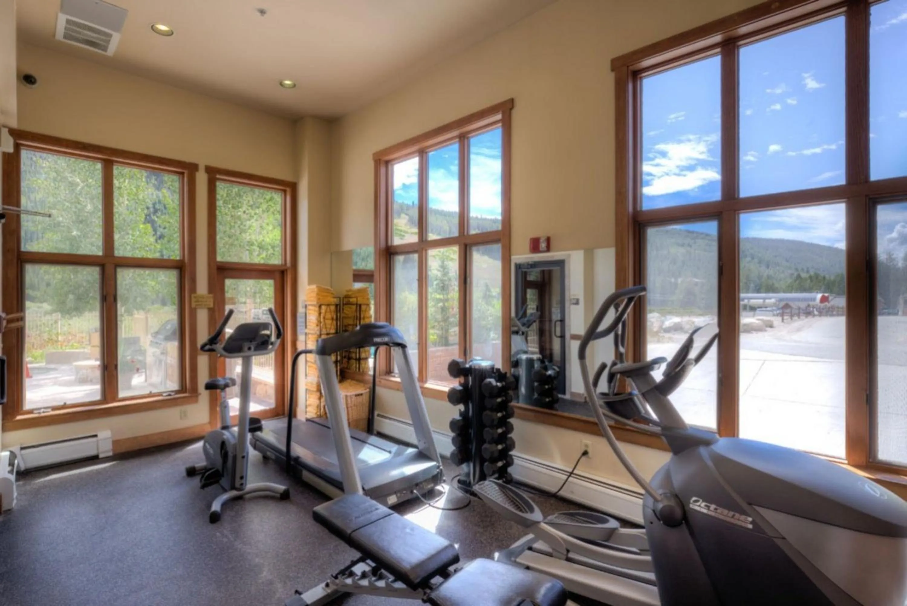 Fitness centre/facilities in Red Hawk Townhomes by Summit County Mountain Retreats