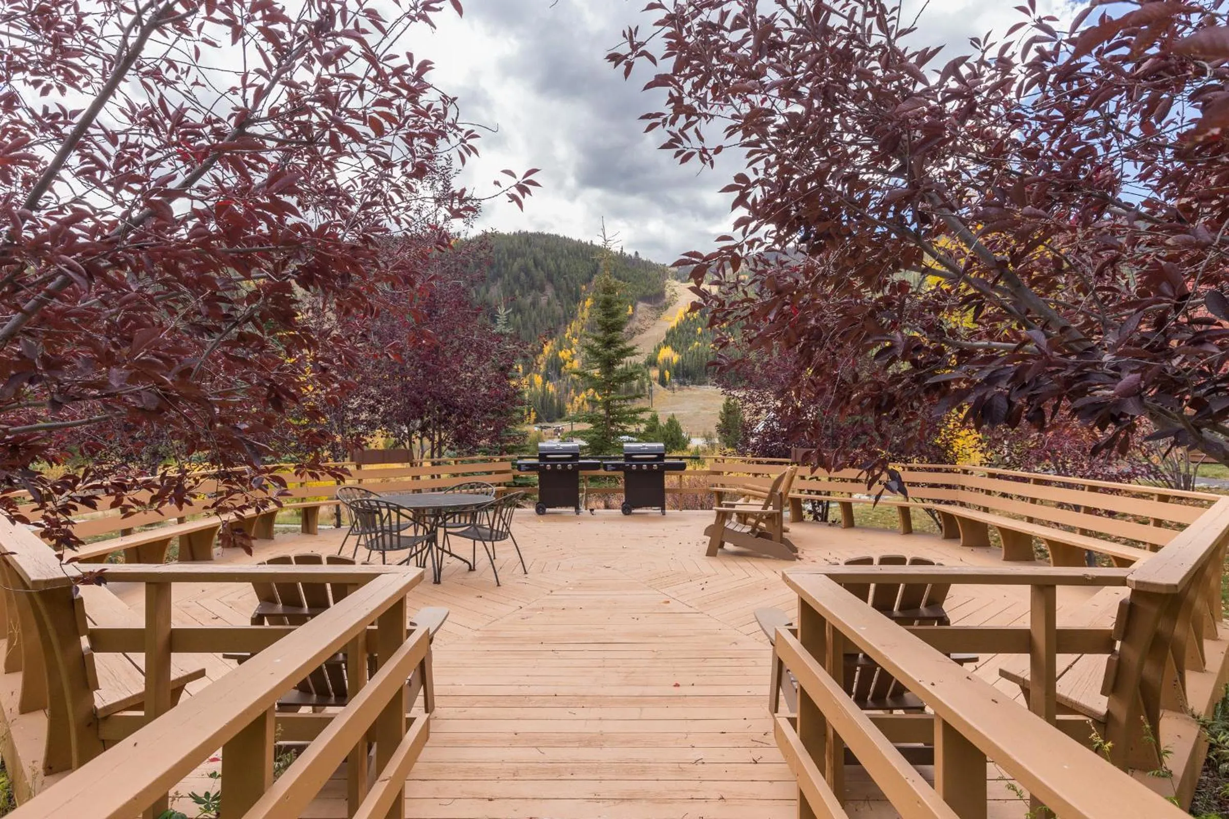Patio in Tenderfoot Lodge by Summit County Mountain Retreats