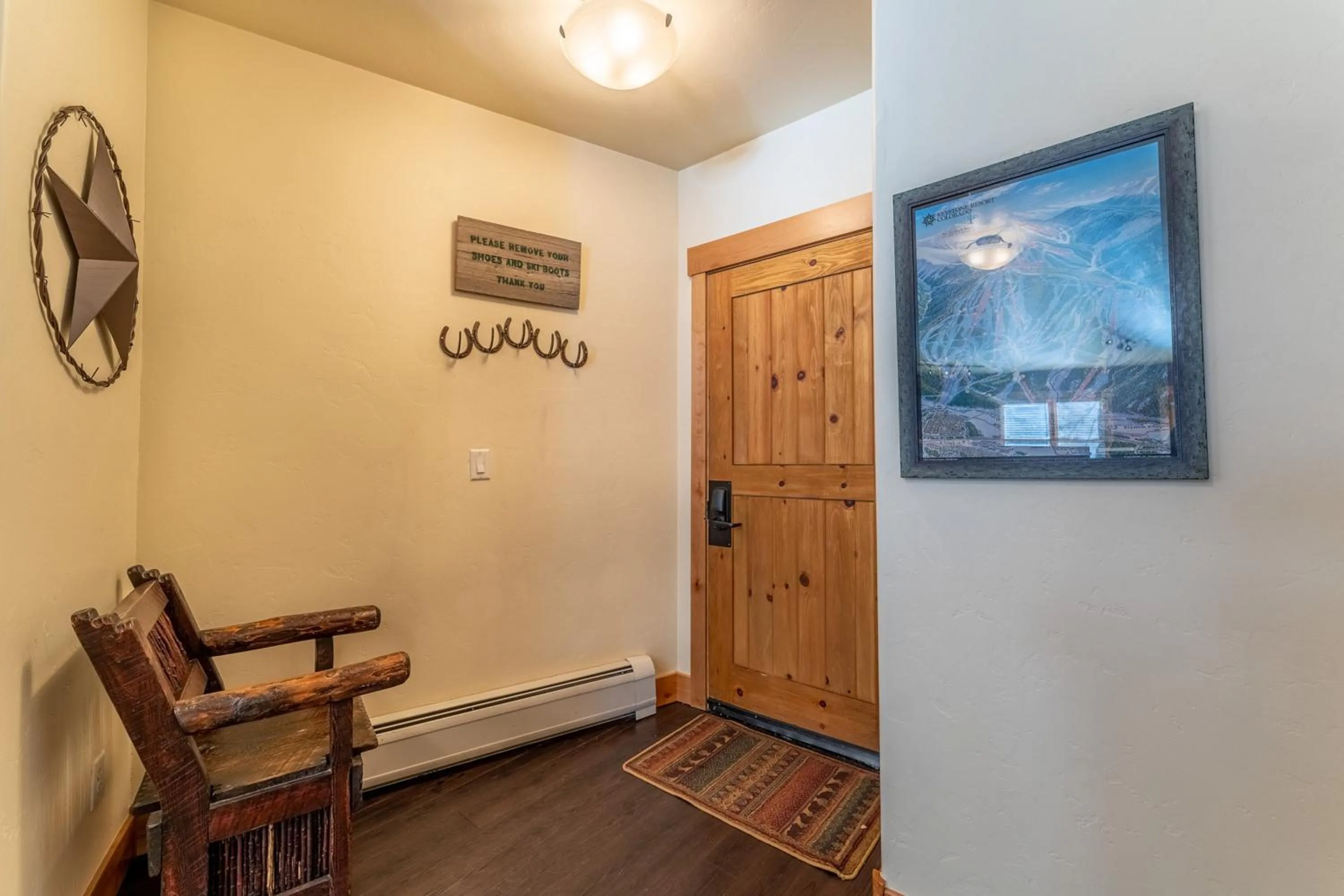 Seating area in Tenderfoot Lodge by Summit County Mountain Retreats