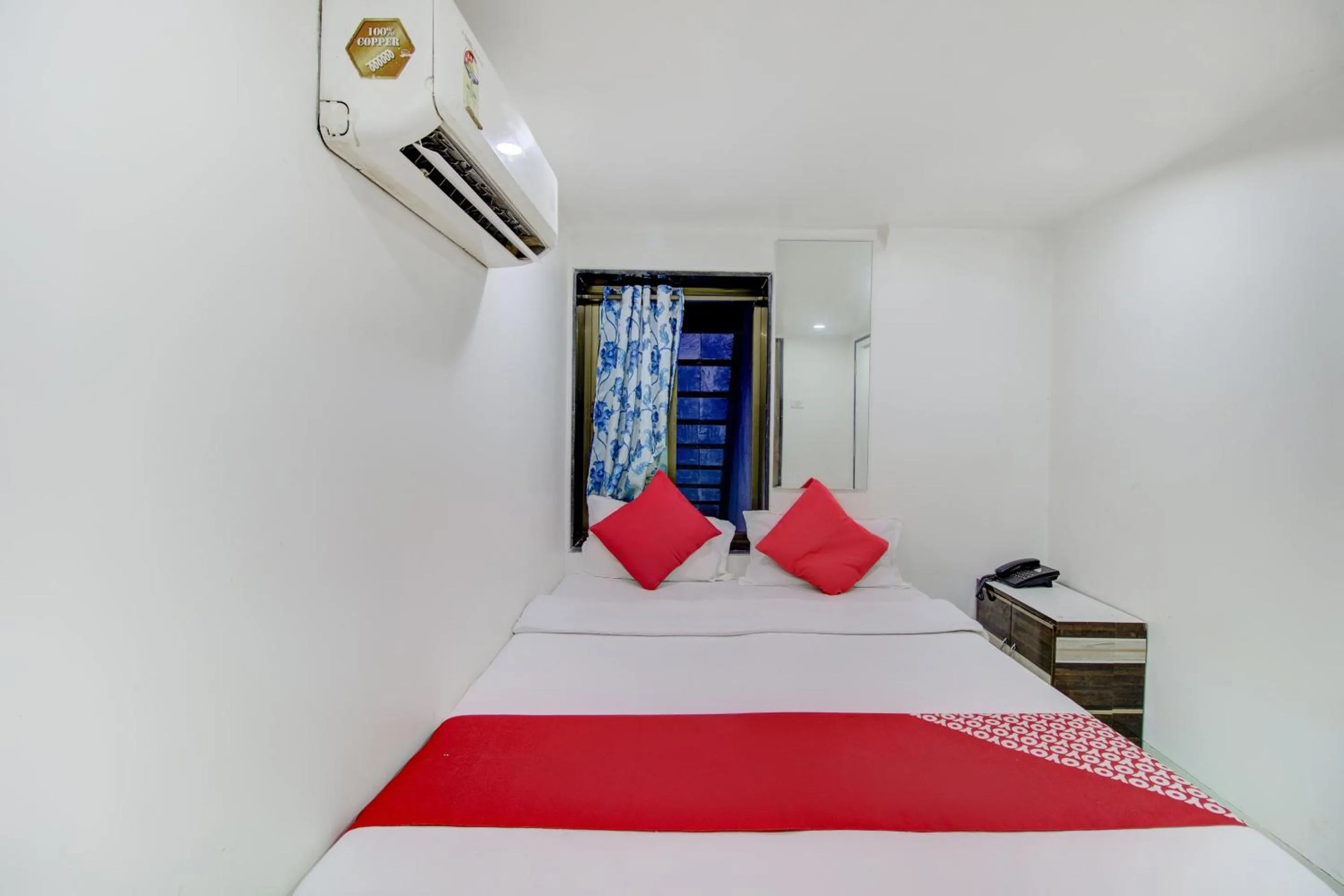 Bedroom, Bed in Hotel O Blue Light Near Gateway Of India Mumbai