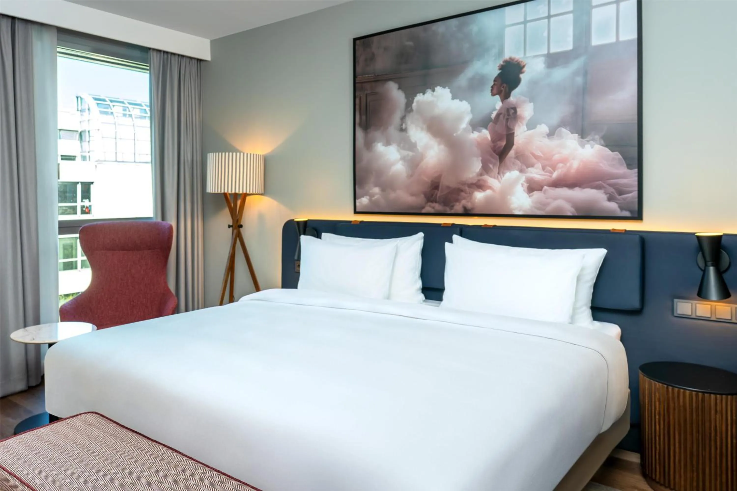 Bedroom, Bed in Radisson Blu Media Harbour Hotel, Düsseldorf