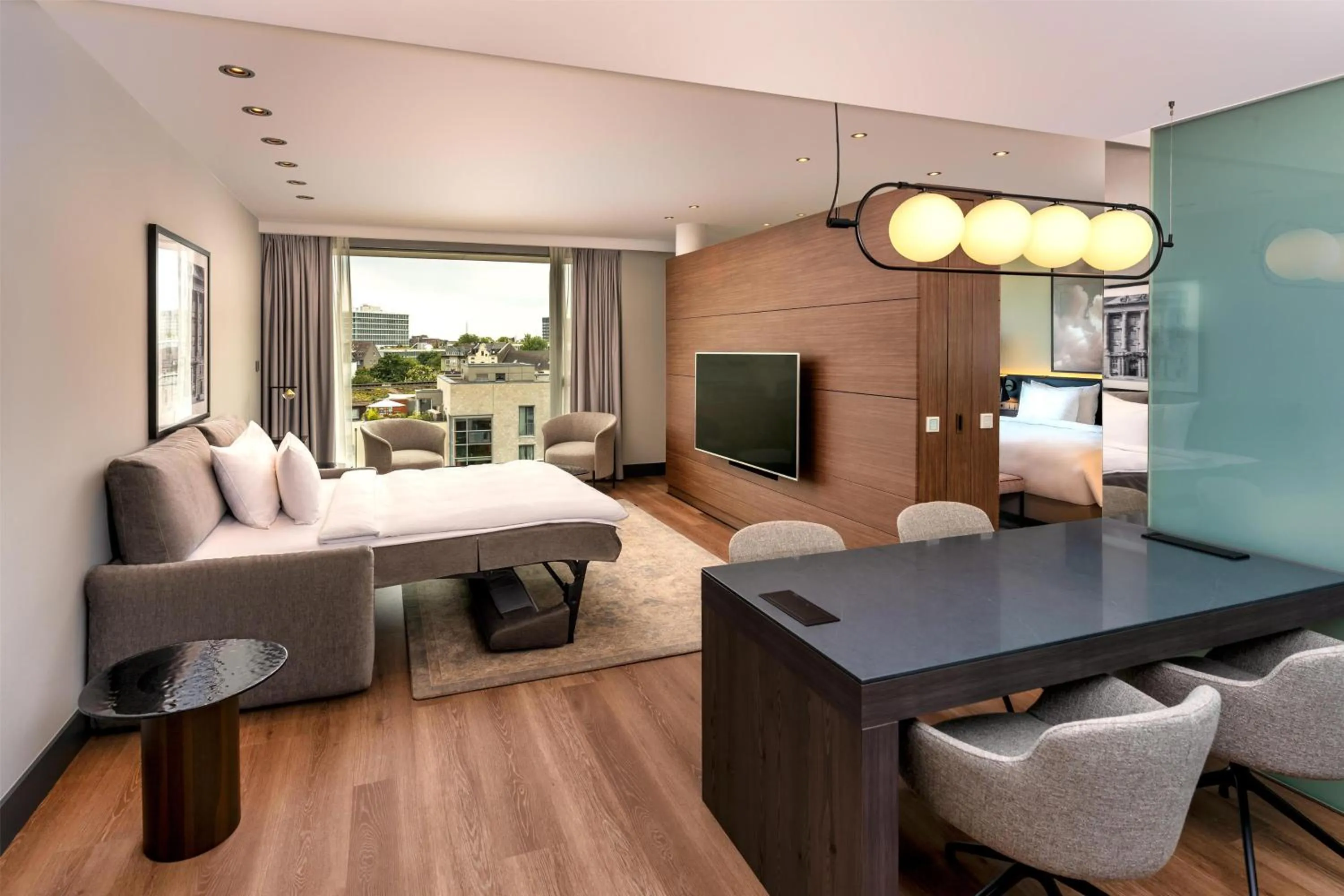 Photo of the whole room, Bed in Radisson Blu Media Harbour Hotel, Düsseldorf