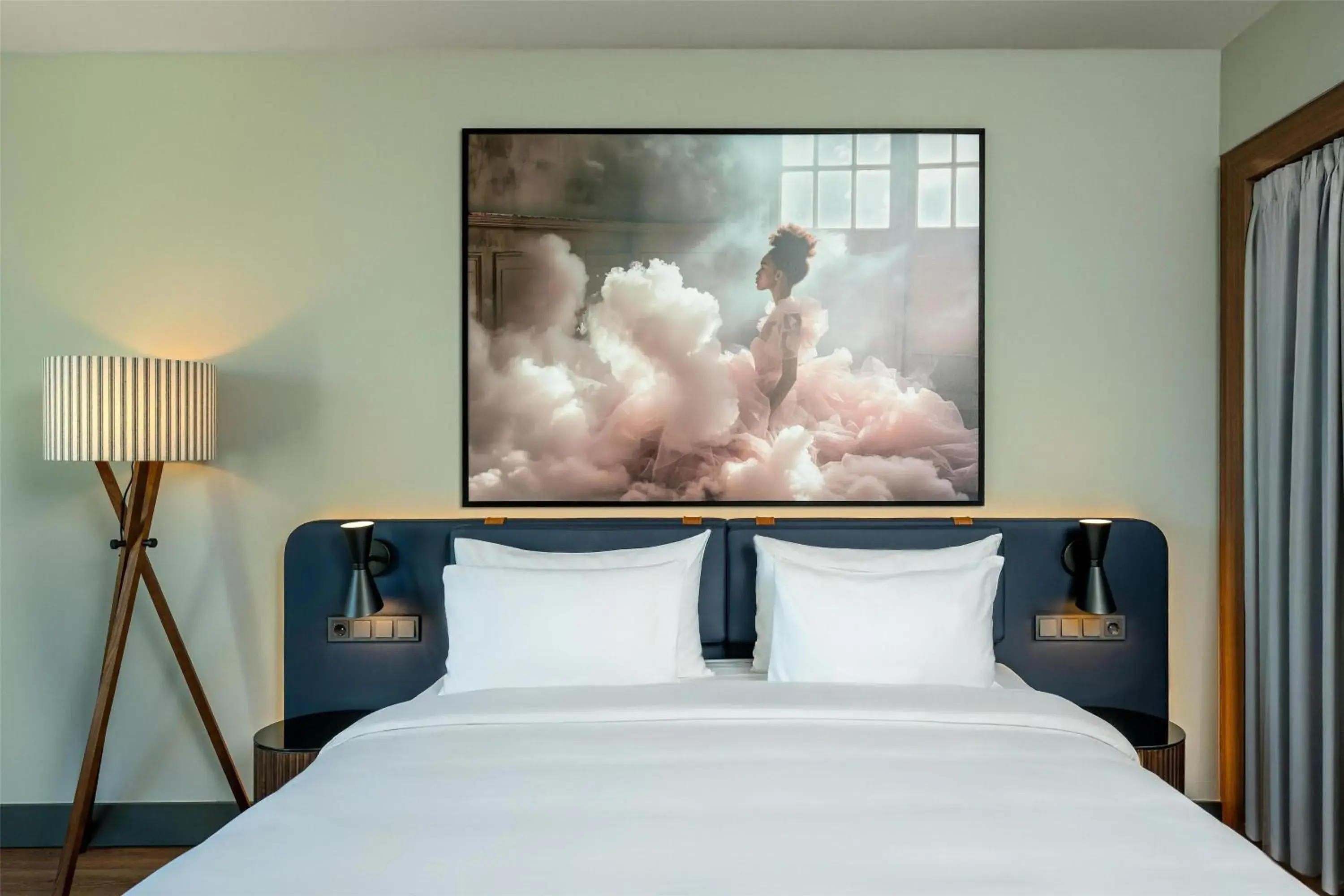 Bedroom, Bed in Radisson Blu Media Harbour Hotel, Düsseldorf Bedroom, Bed in Radisson Blu Media Harbour Hotel, Düsseldorf