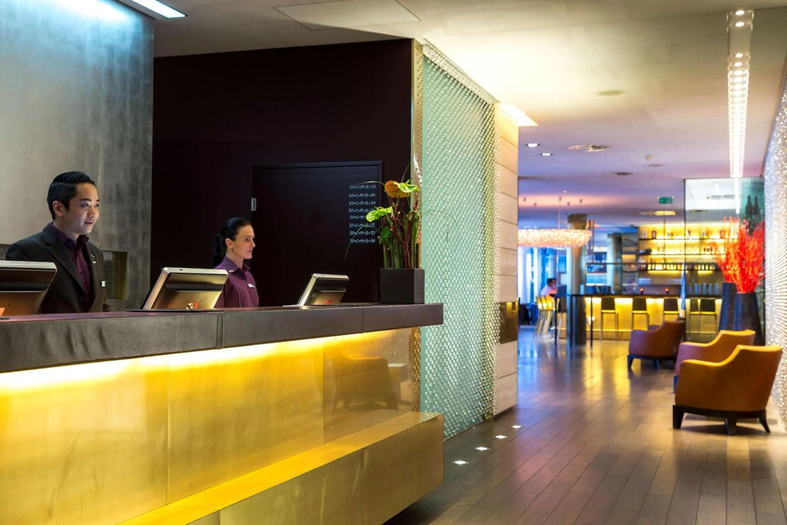 Lobby or reception in Radisson Blu Media Harbour Hotel, Düsseldorf