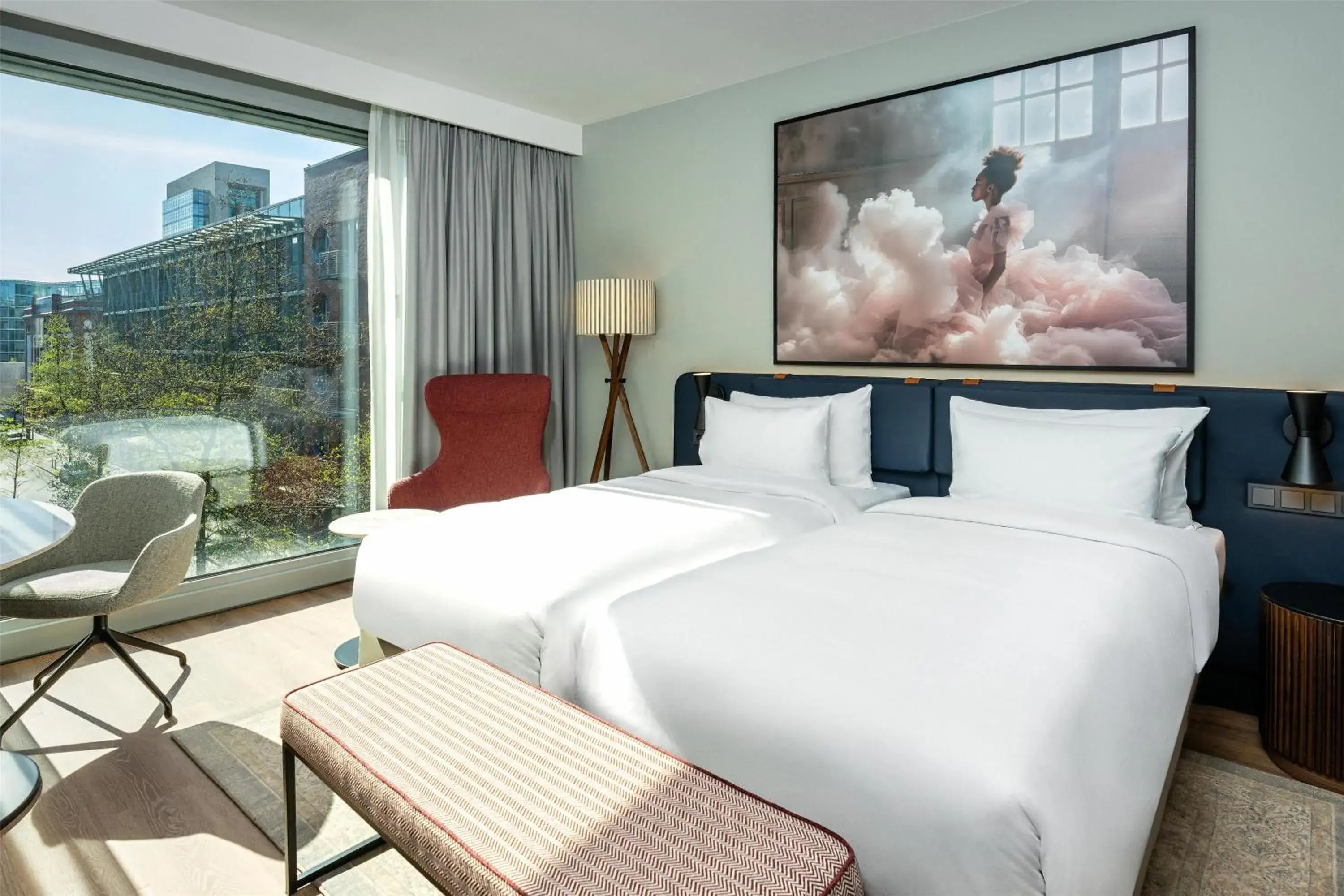 Bedroom, Bed in Radisson Blu Media Harbour Hotel, Düsseldorf Bedroom, Bed in Radisson Blu Media Harbour Hotel, Düsseldorf