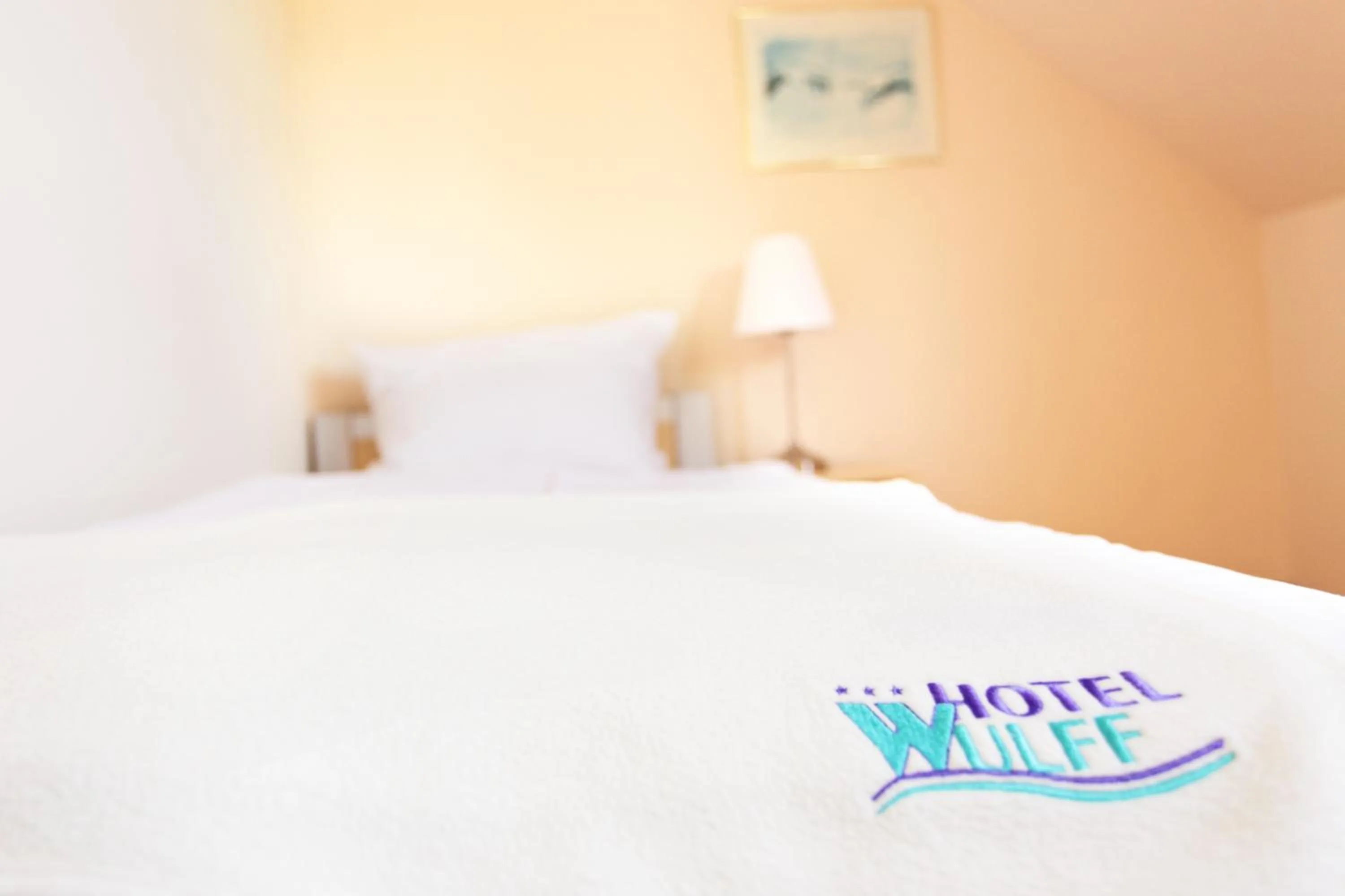 Bed in Hotel Wulff