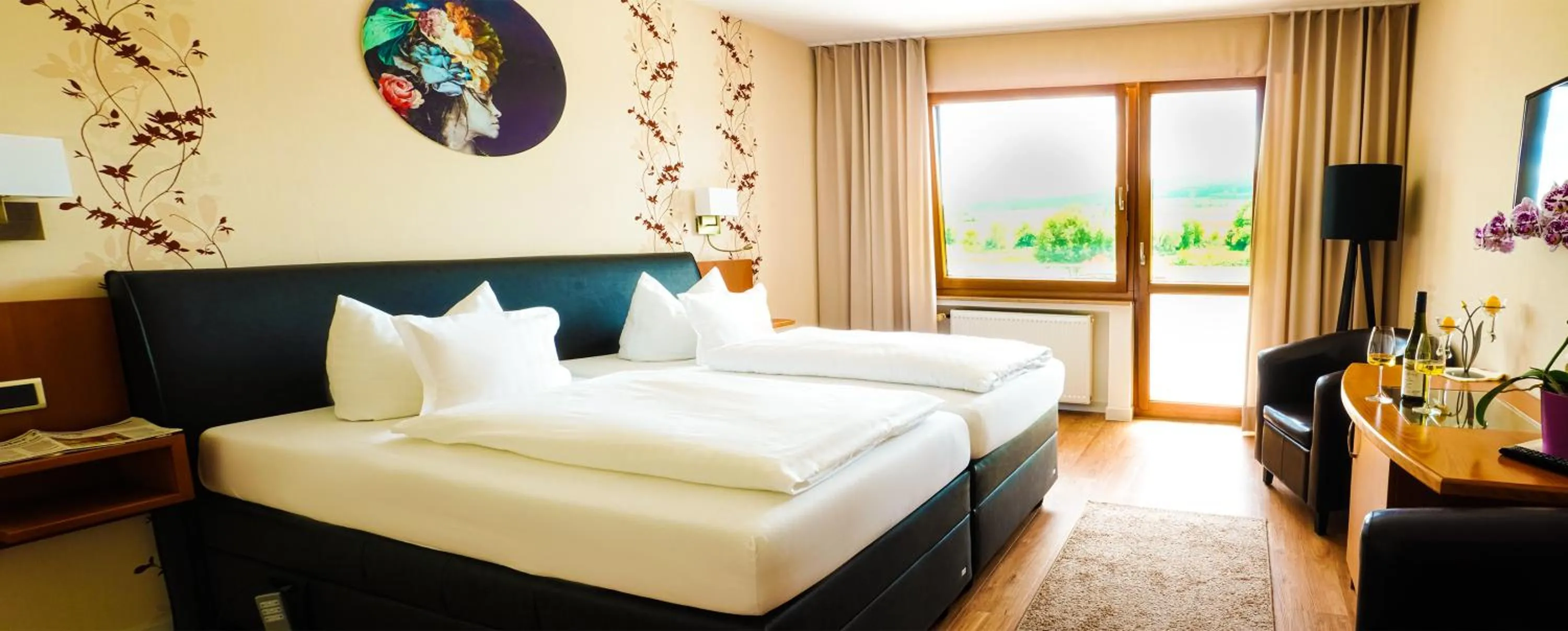 Bed in Hotel Zehnthof