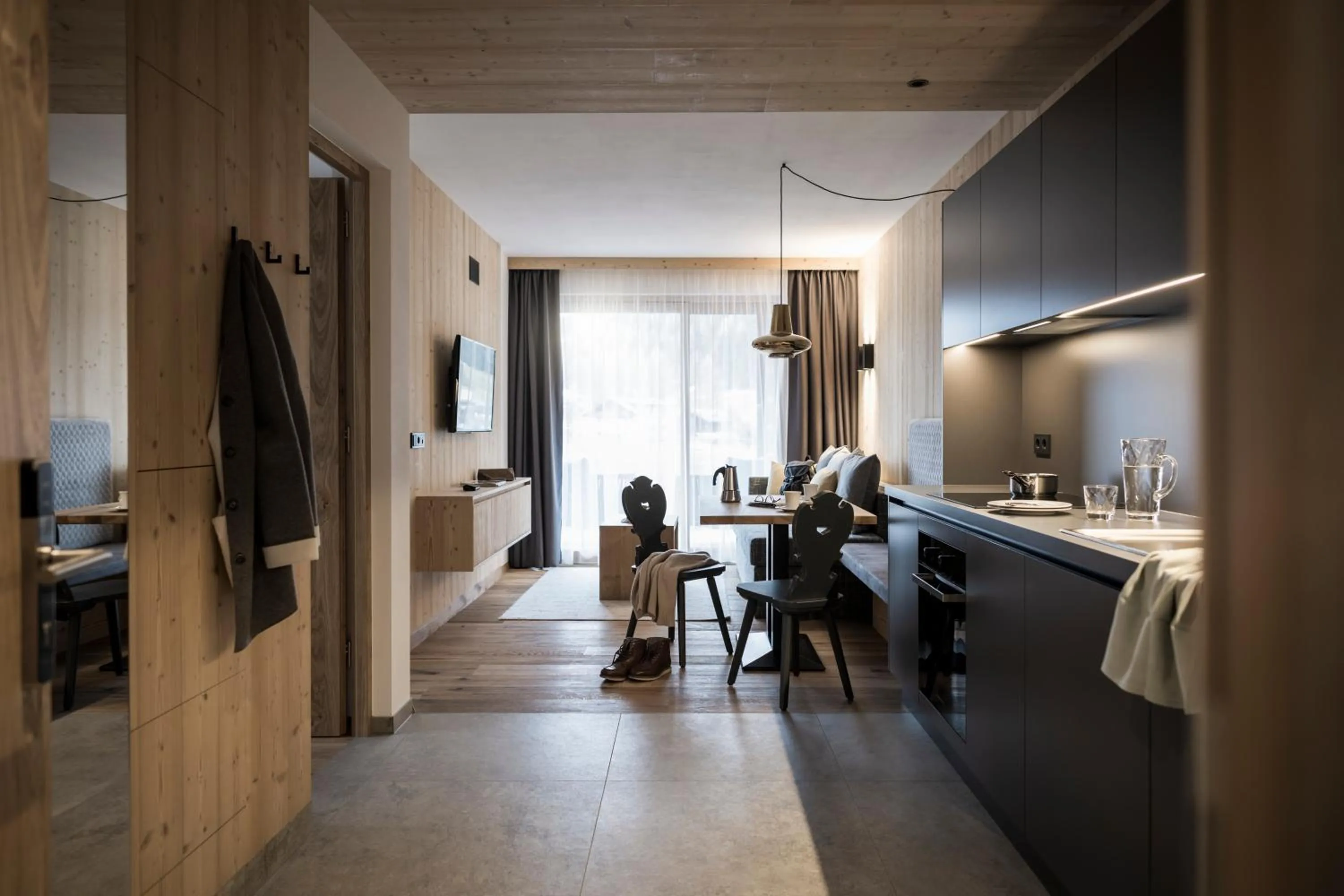 Kitchen or kitchenette in Aparthotel Gamz