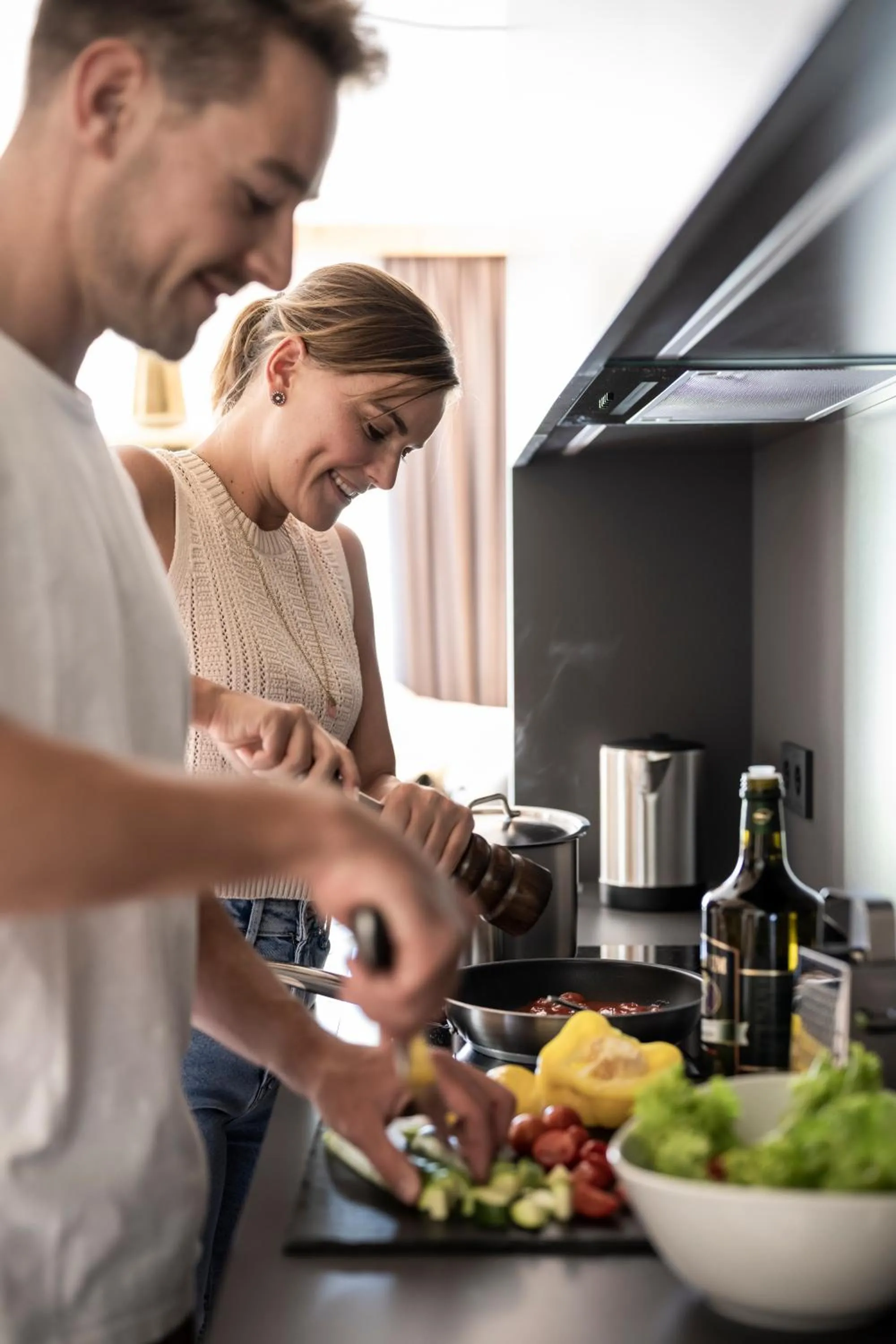 Kitchen or kitchenette in Aparthotel Gamz