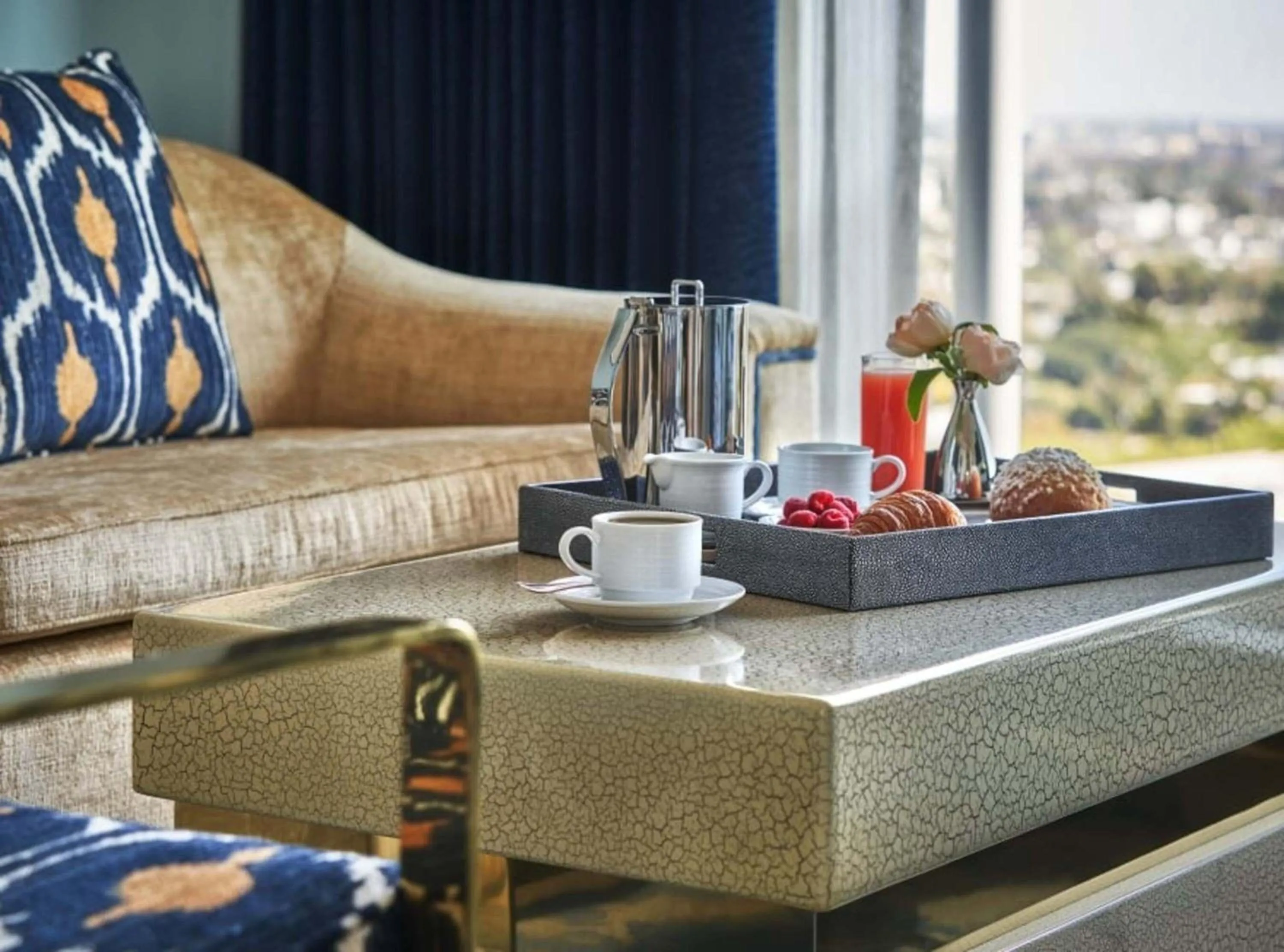 Living room in The Sun Rose West Hollywood