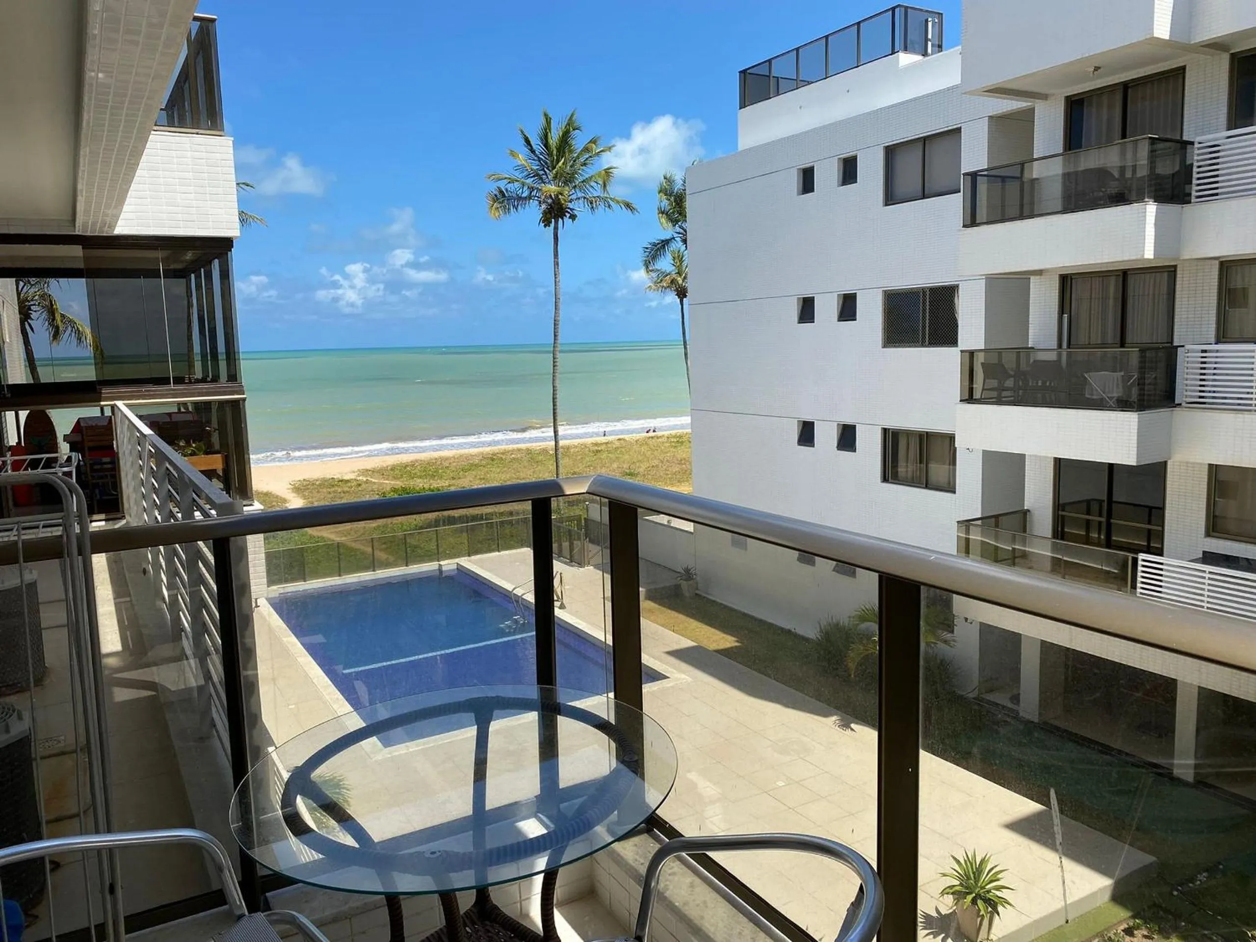 Balcony/Terrace in Bela Hospedagem - Pé na areia no Unique Beach Bessa