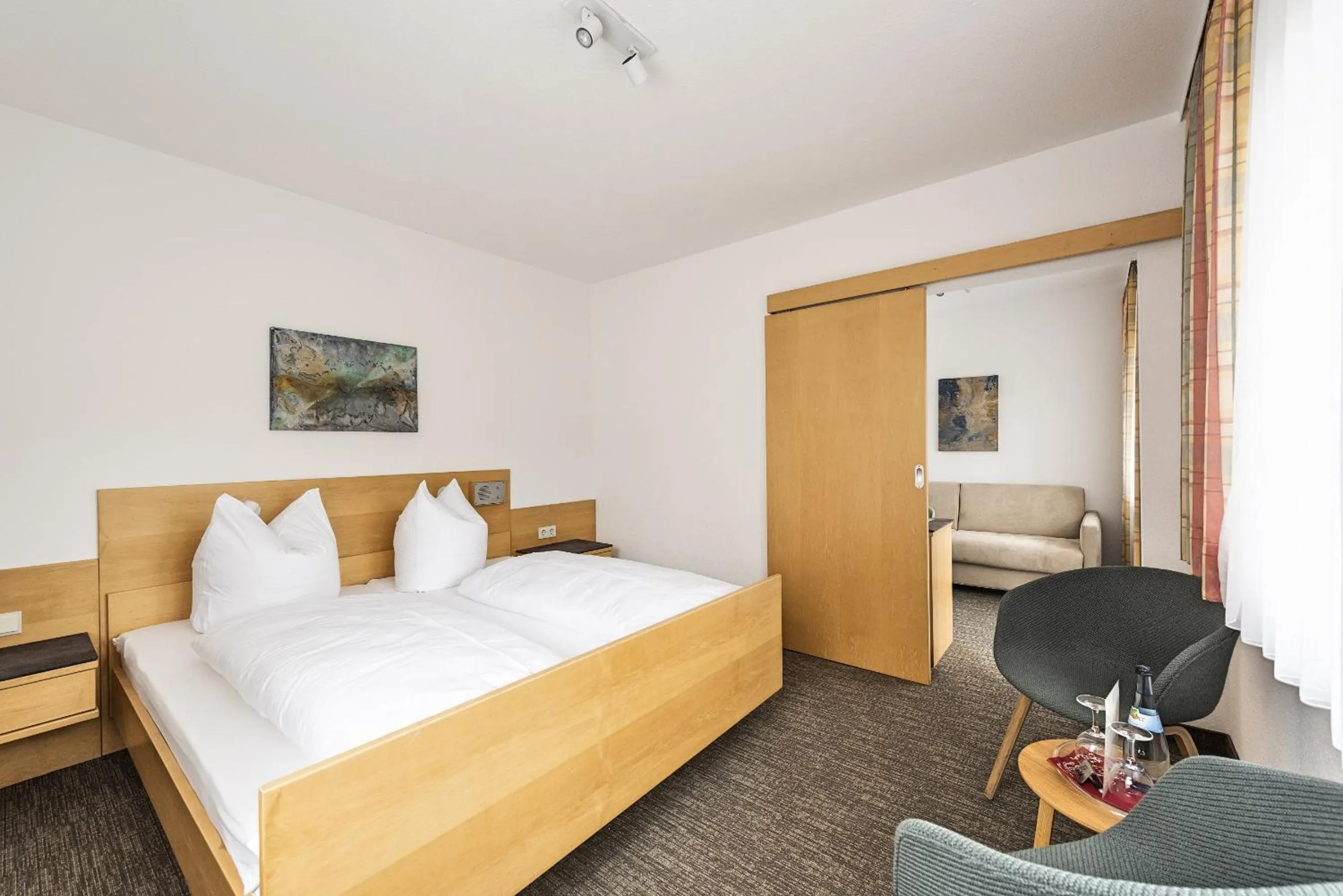 Photo of the whole room, Bed in Hotel Lindenhof Hubmersberg