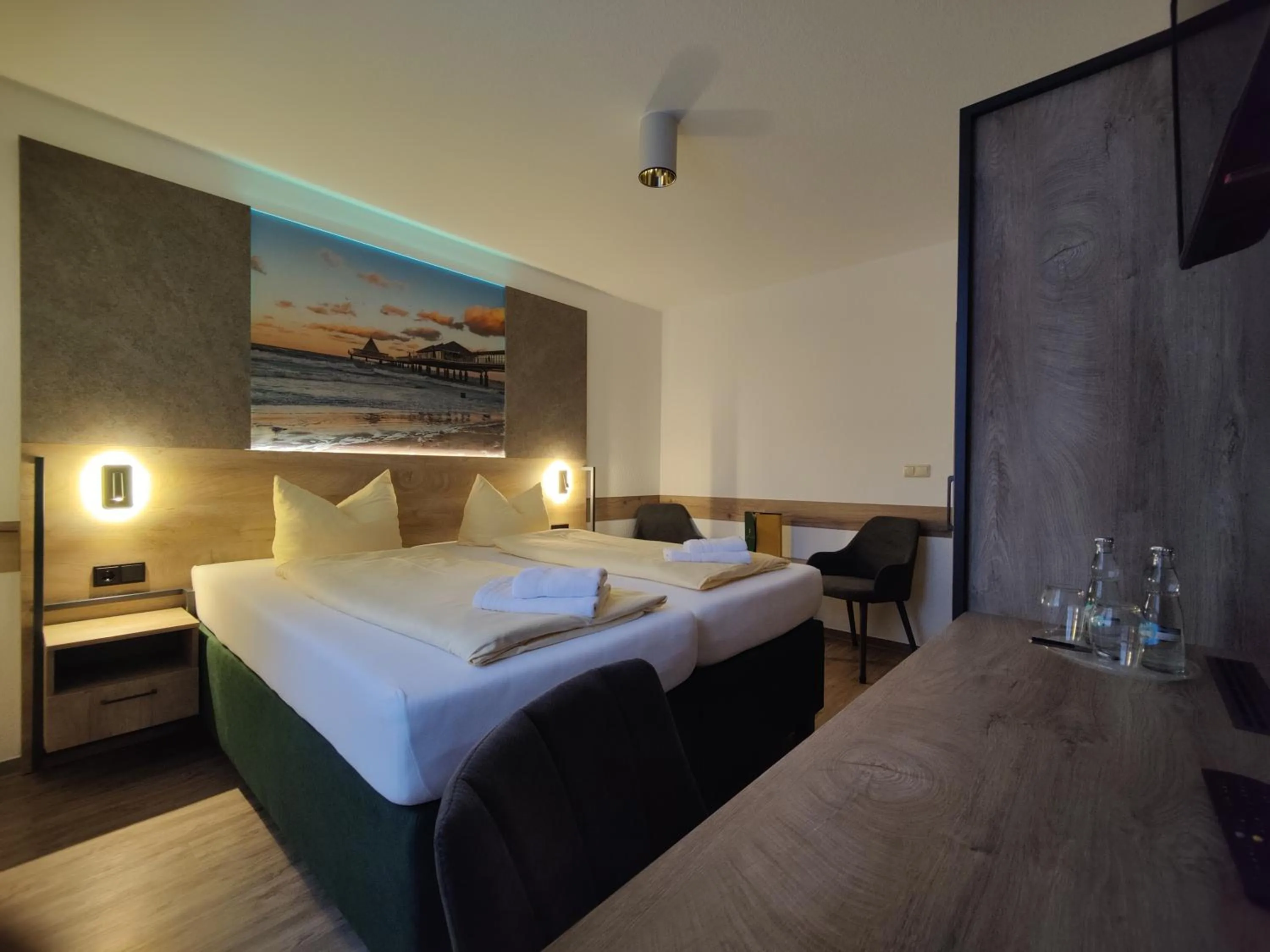 Bed in Hotel Stettiner Hof