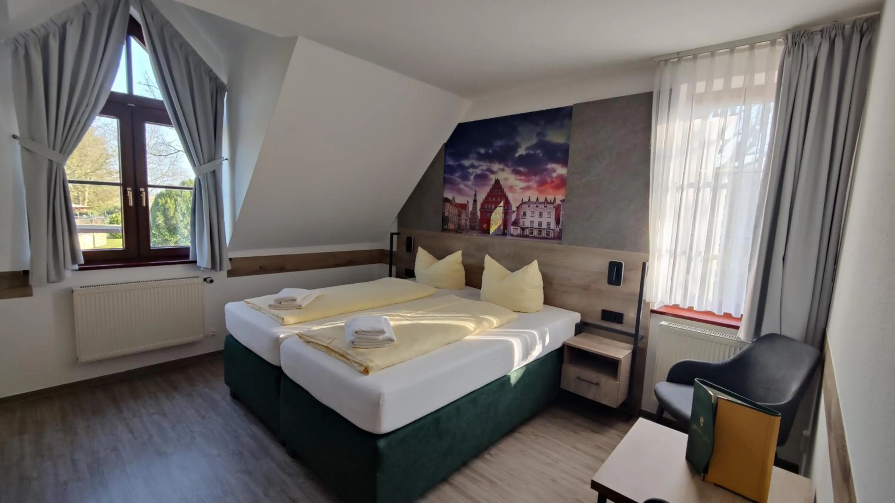 Bed in Hotel Stettiner Hof
