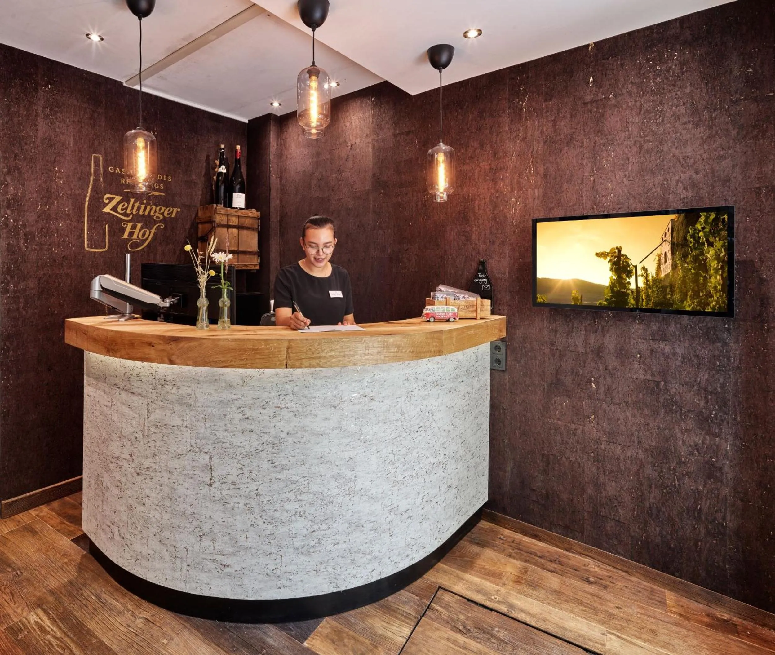 Lobby or reception in Hotel Zeltinger-Hof - Gasthaus des Rieslings