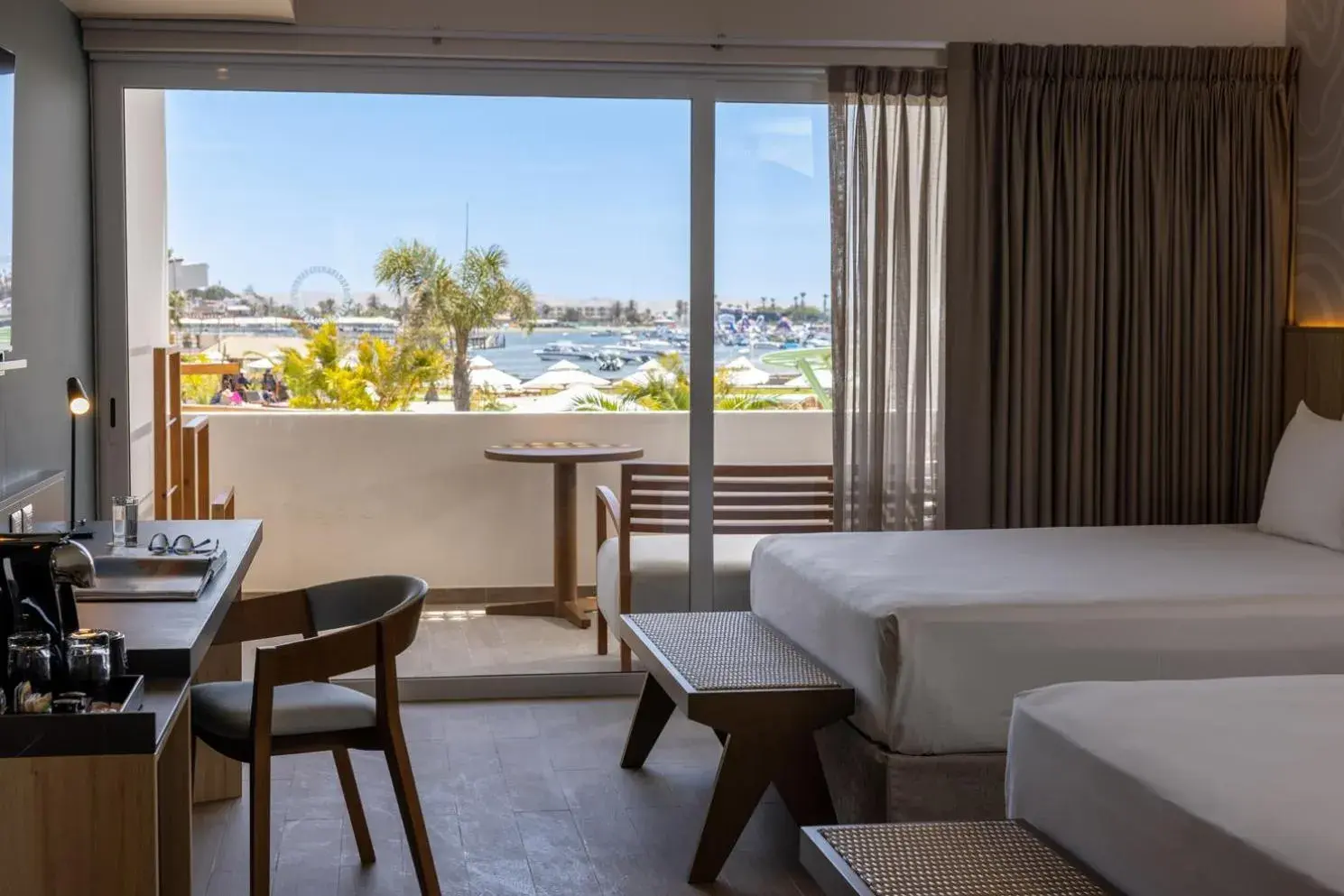 View (from property/room), Bed in Aranwa Paracas Resort & Spa View (from property/room), Bed in Aranwa Paracas Resort & Spa