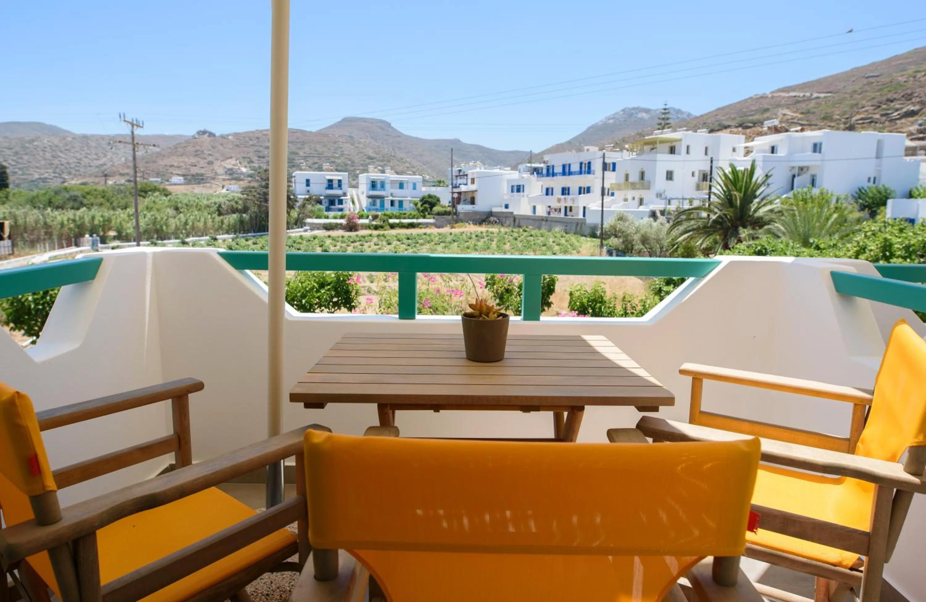 Balcony/Terrace in Porto Katapola Pension