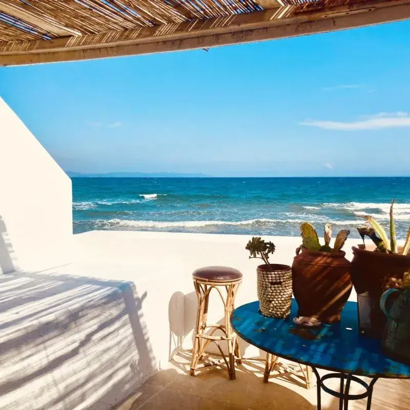 Superior Double Room with Terrace and Sea view in Hôtel Lido Beach Superior Double Room with Terrace and Sea view in Hôtel Lido Beach