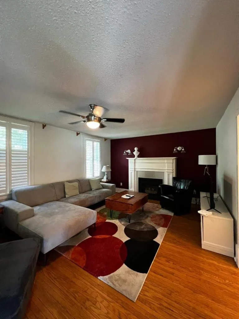 Bed in The Olde Angel Inn