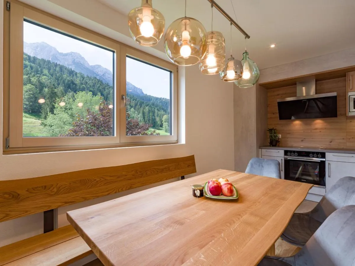 Kitchen or kitchenette in Aparthotel Brandauerhof