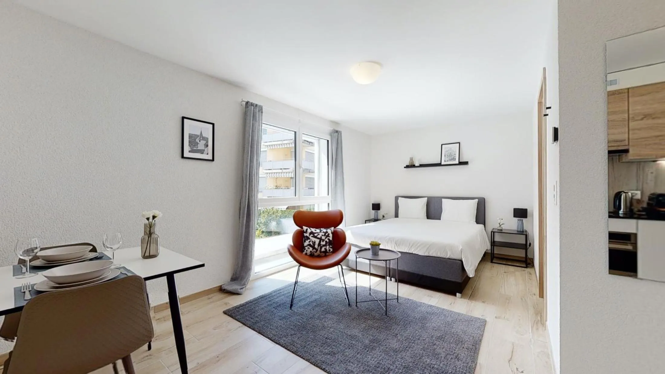 Bedroom, Bed in Nonanteneuf appart hōtel Aigle - contactless check-in