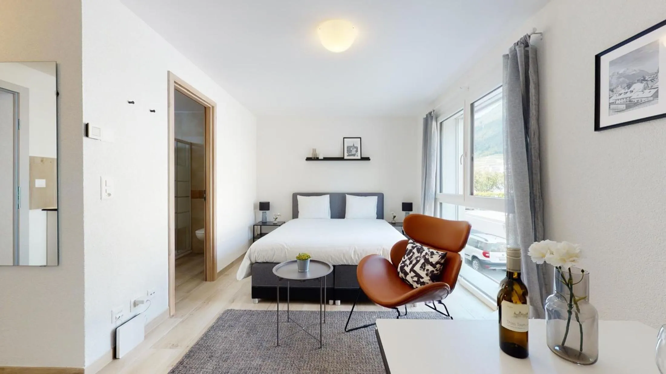 Bedroom, Bed in Nonanteneuf appart hōtel Aigle - contactless check-in