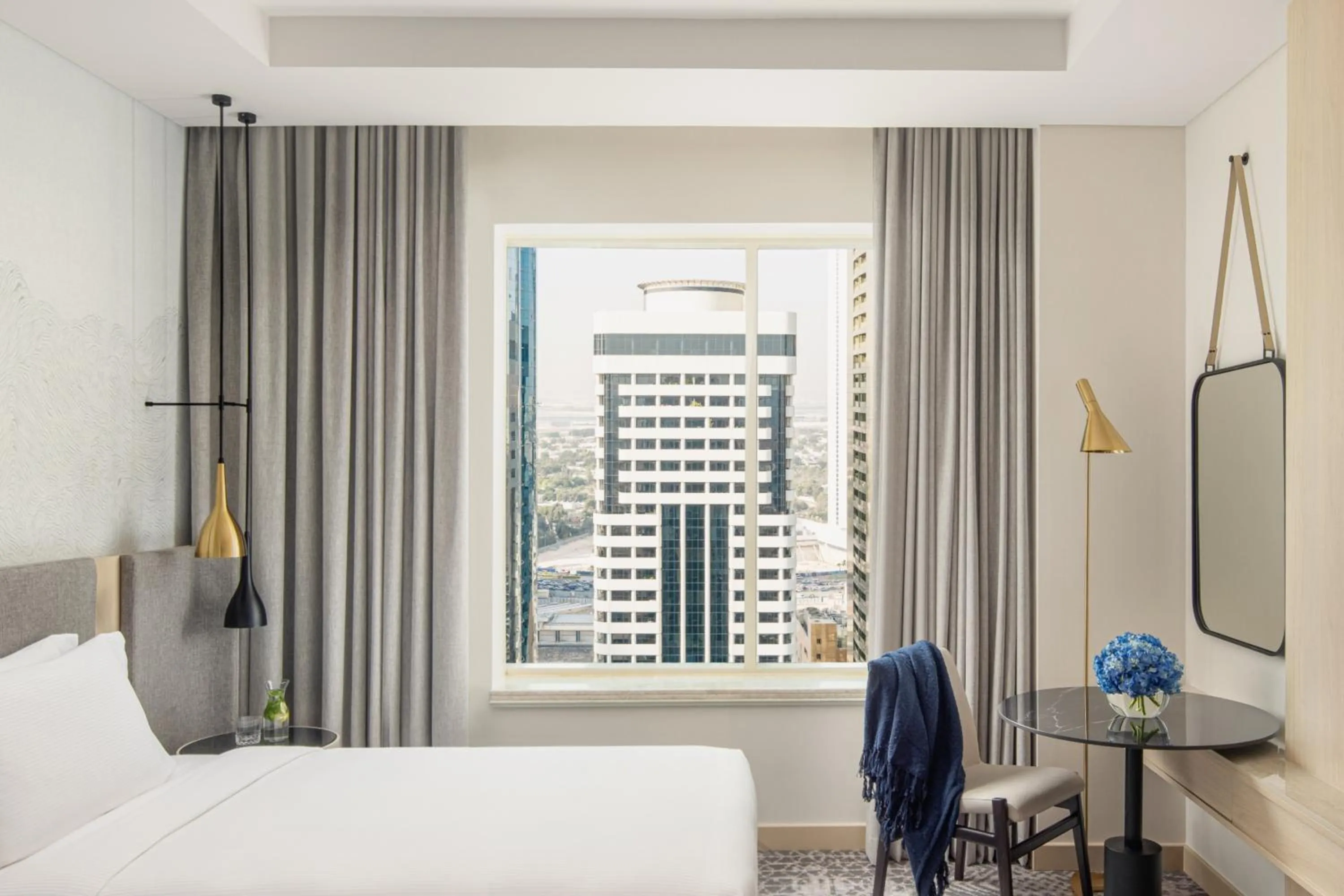 View (from property/room), Bed in Towers Rotana - Dubai