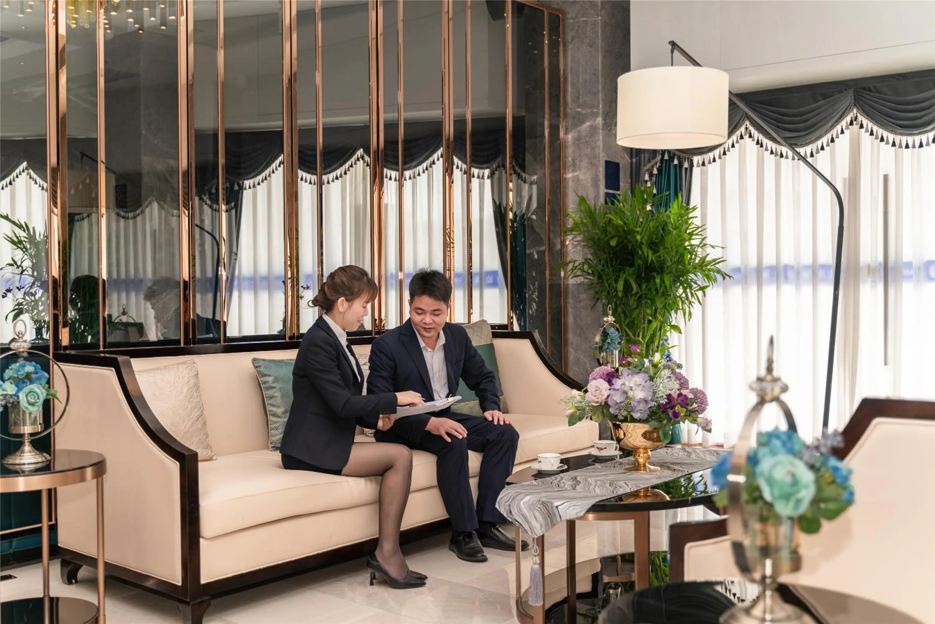 Lobby or reception in Dingshang Apartment Hotel